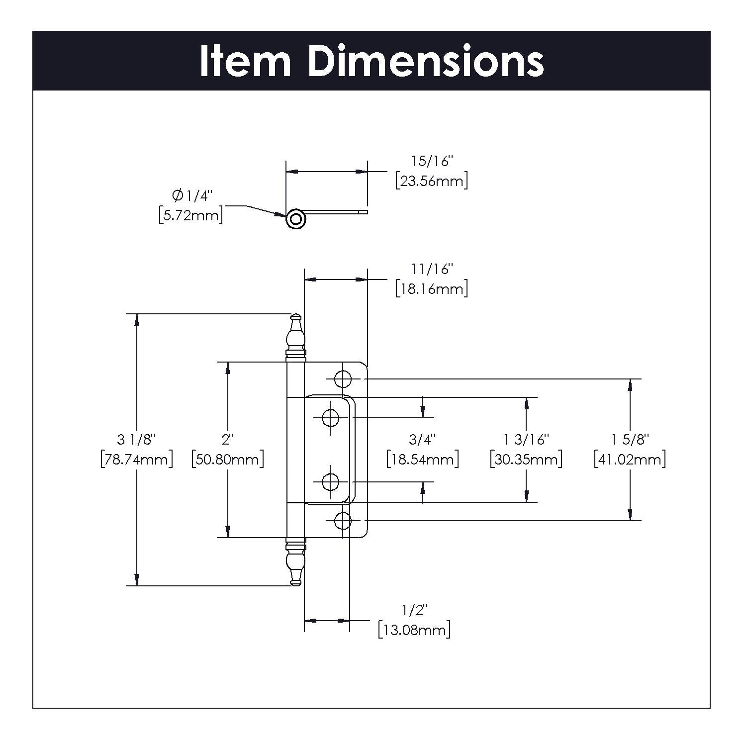 Hickory P8294, Self Mortise Hinge