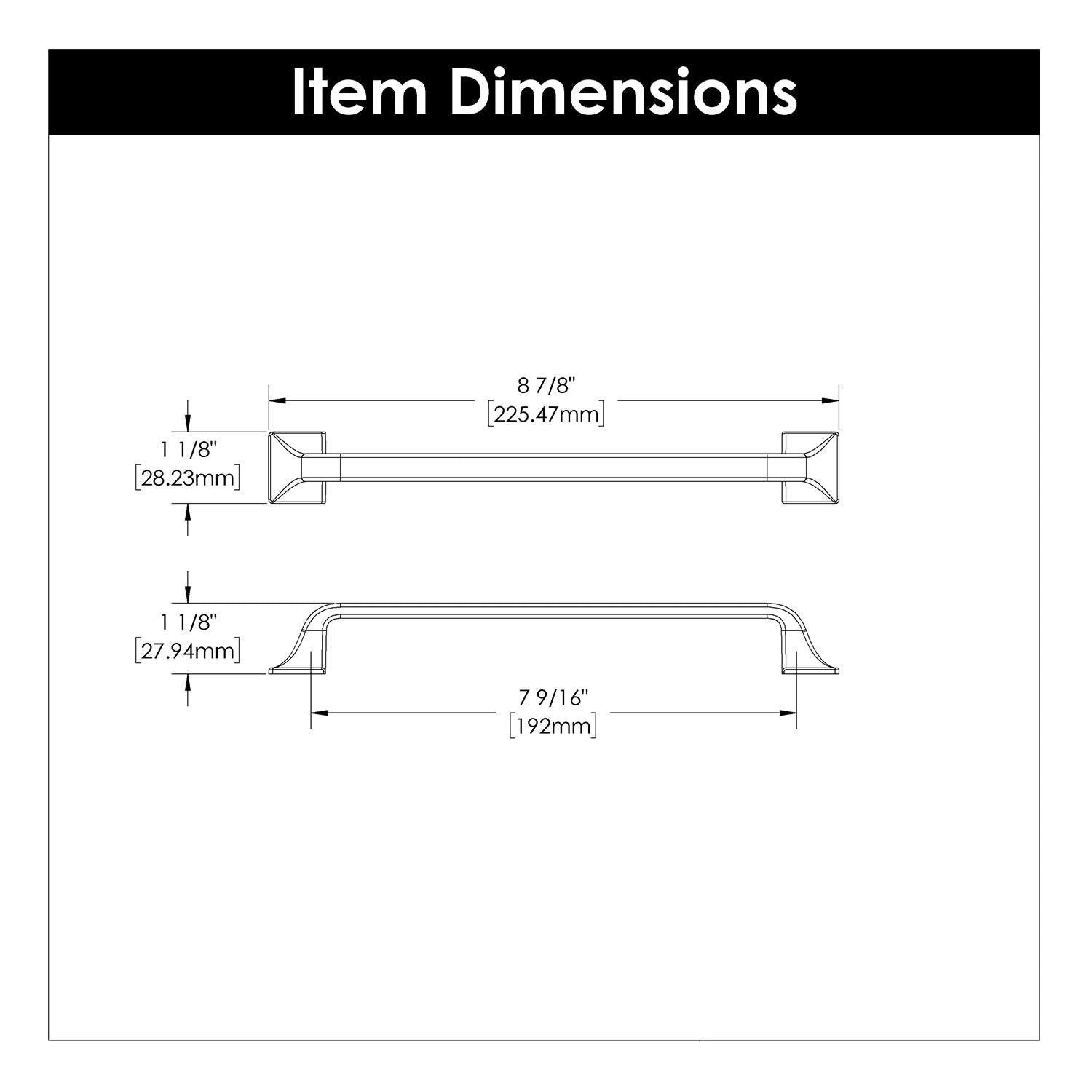 Hickory H076704, 7-9/16 Inch (192mm) Forge Pull