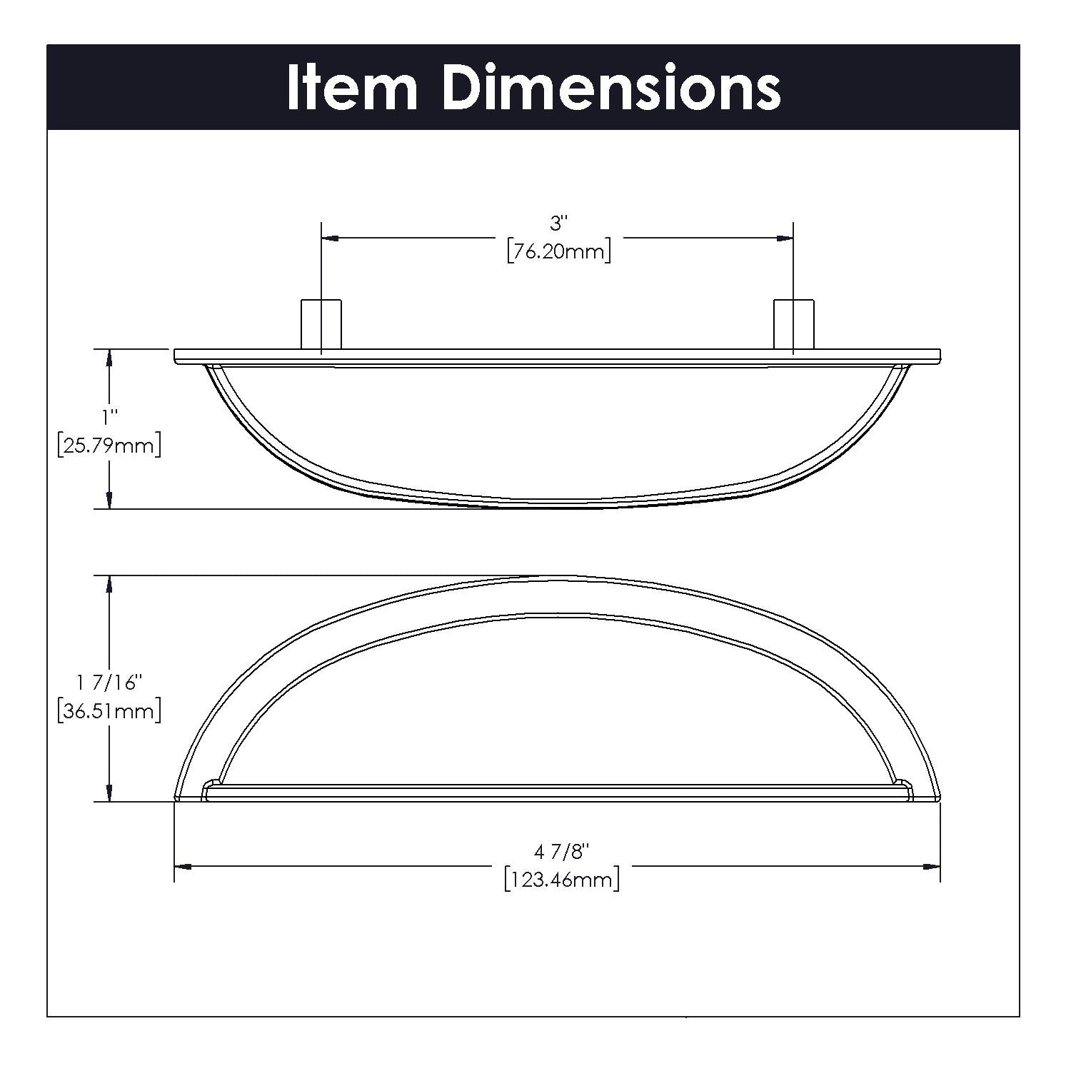 Hickory P3077, 3 Inch Center to Center Cottage Cup Pull