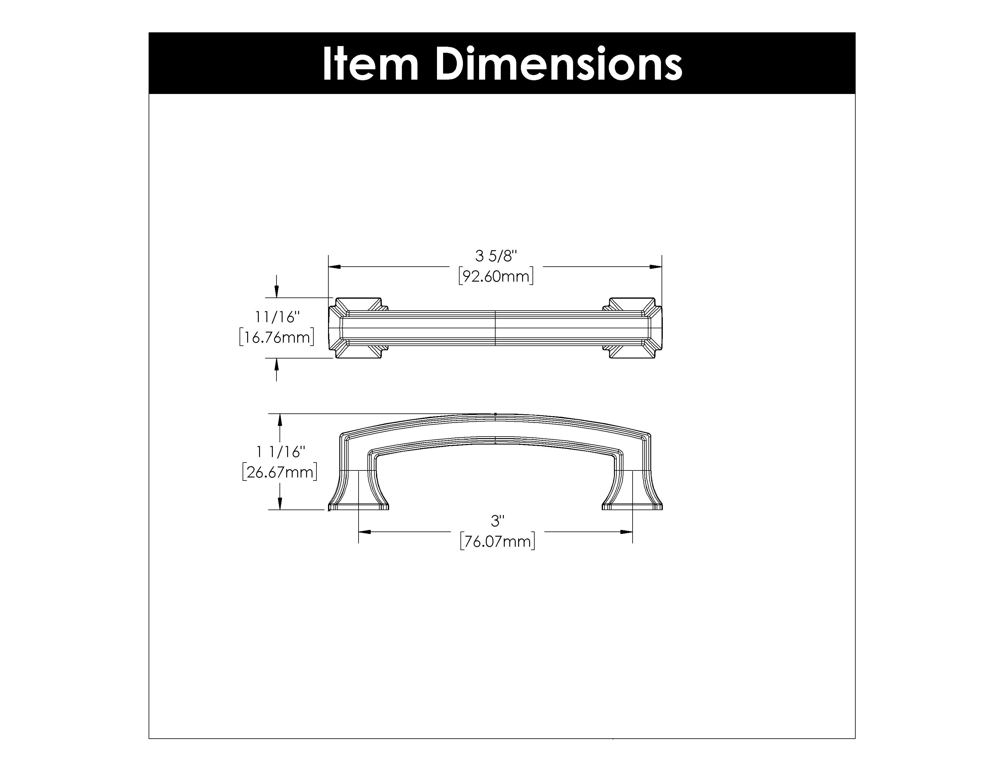 Hickory P3231, 3 InchBridges Pull