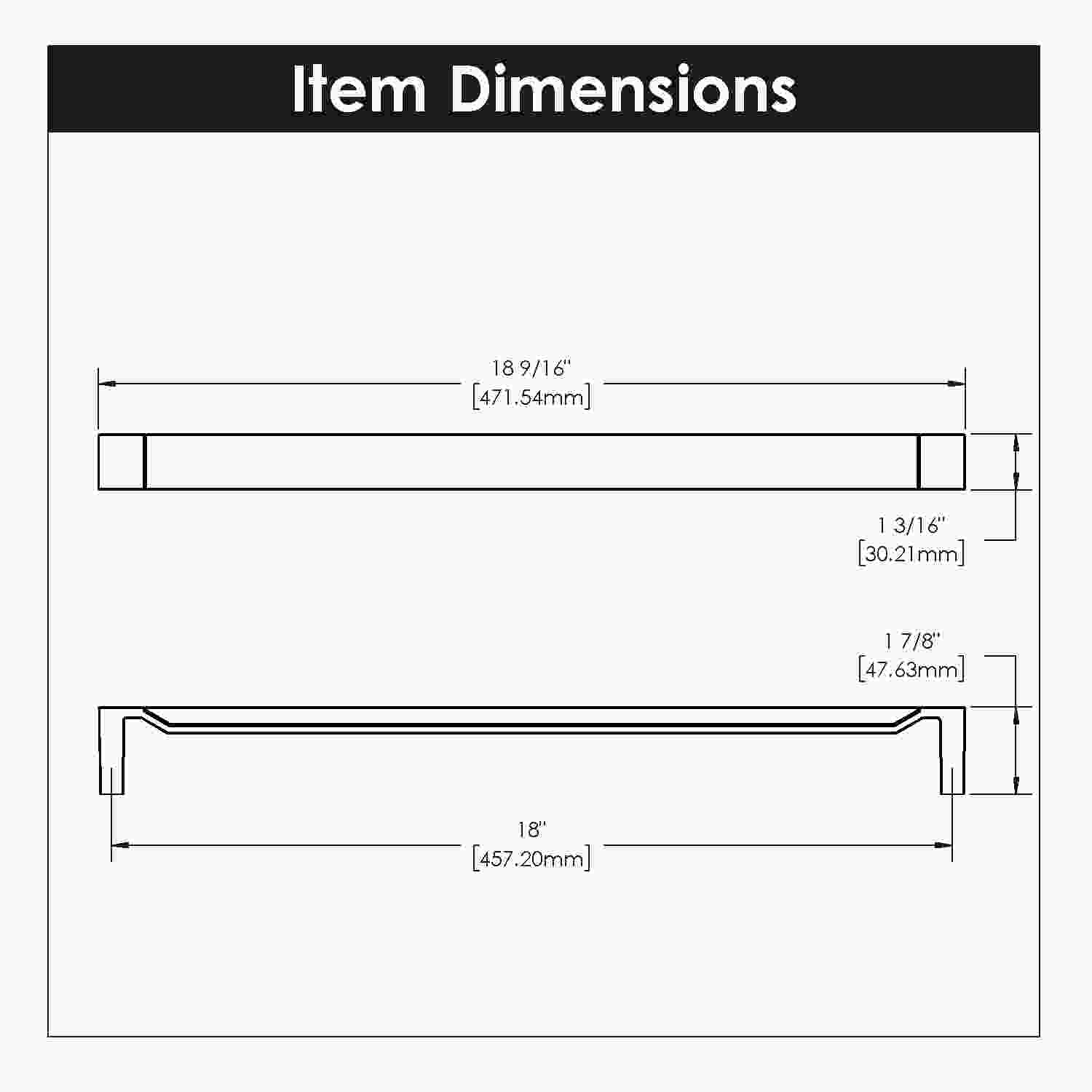 18 Inch Center to Center Fuse Appliance Pull