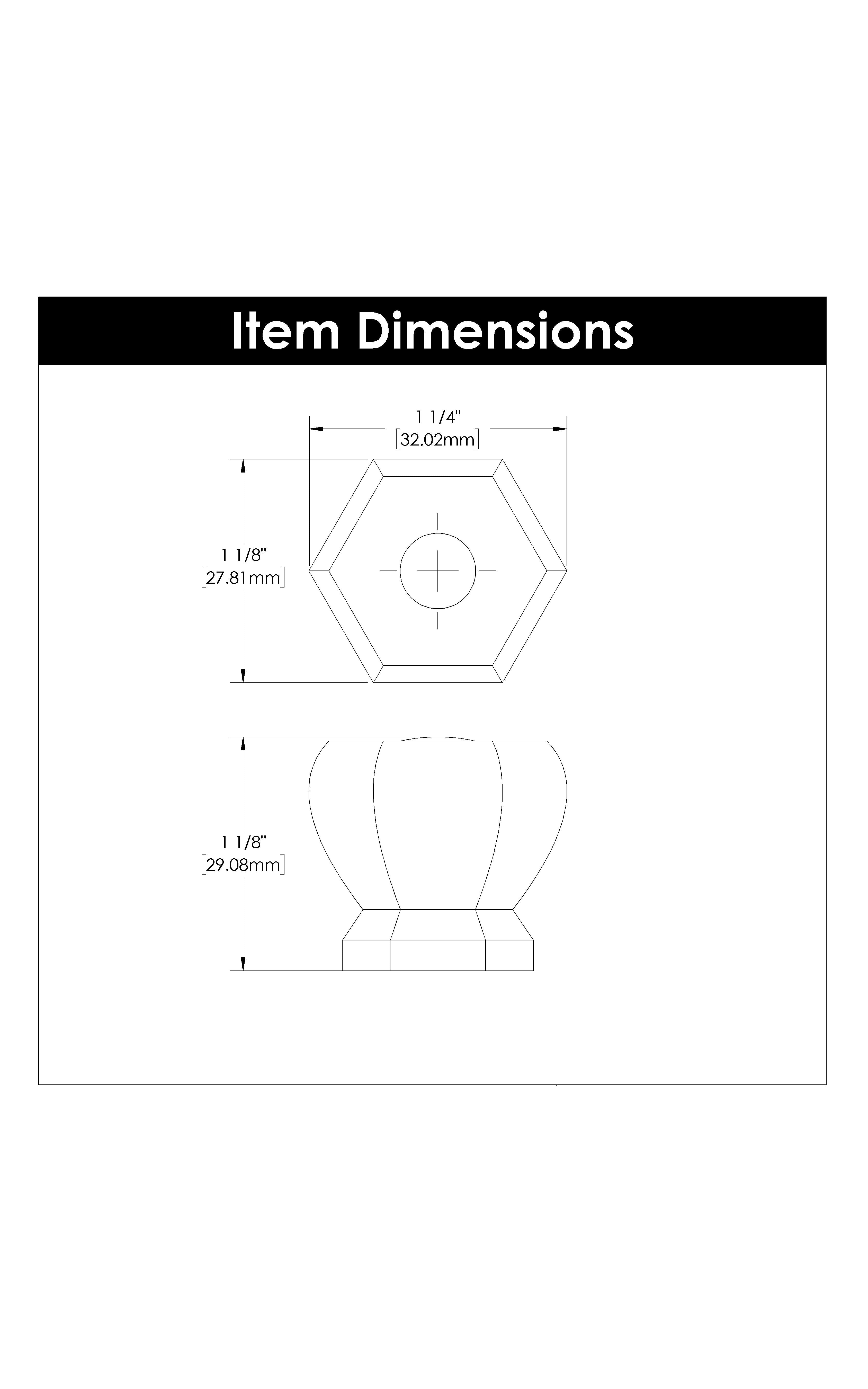 Hickory HH74688, 1-3/16 Inch Diameter Crystal Palace Knob