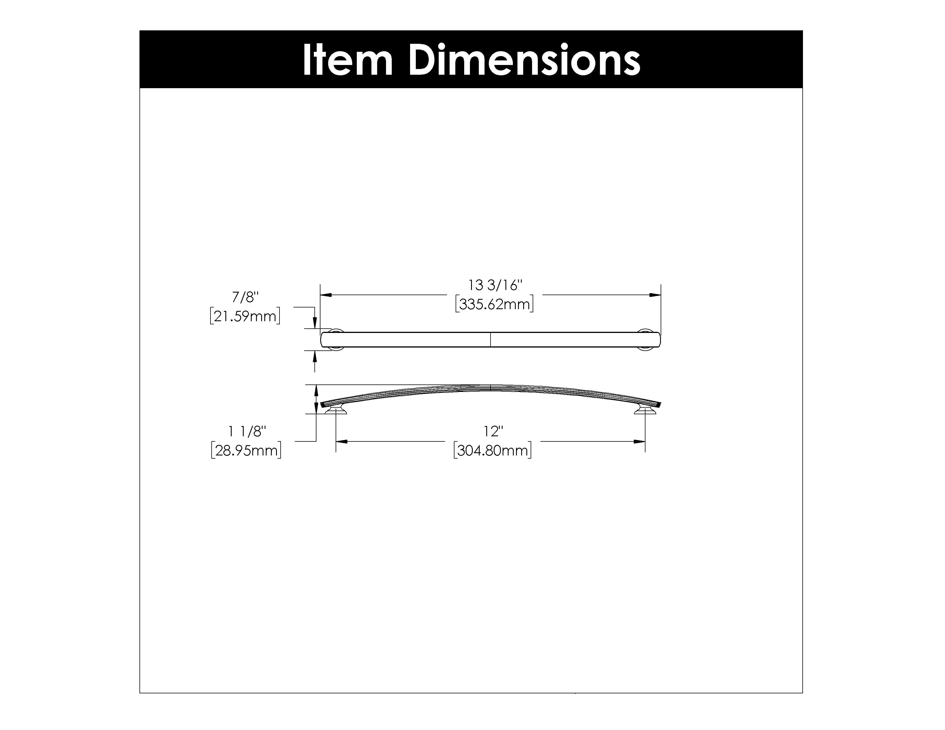 Hickory P2159, 12 InchAmerican Diner Pull