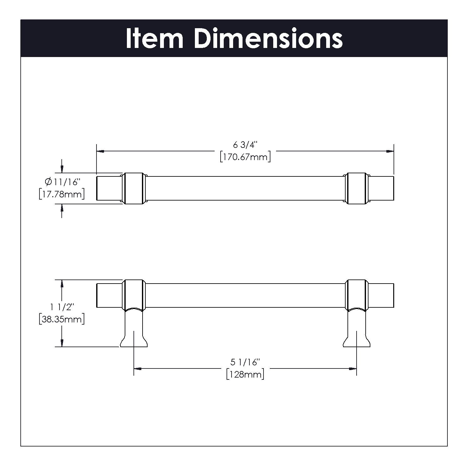 Hickory H079519, 5-1/16 Inch (128mm) Crystal Palace Pull