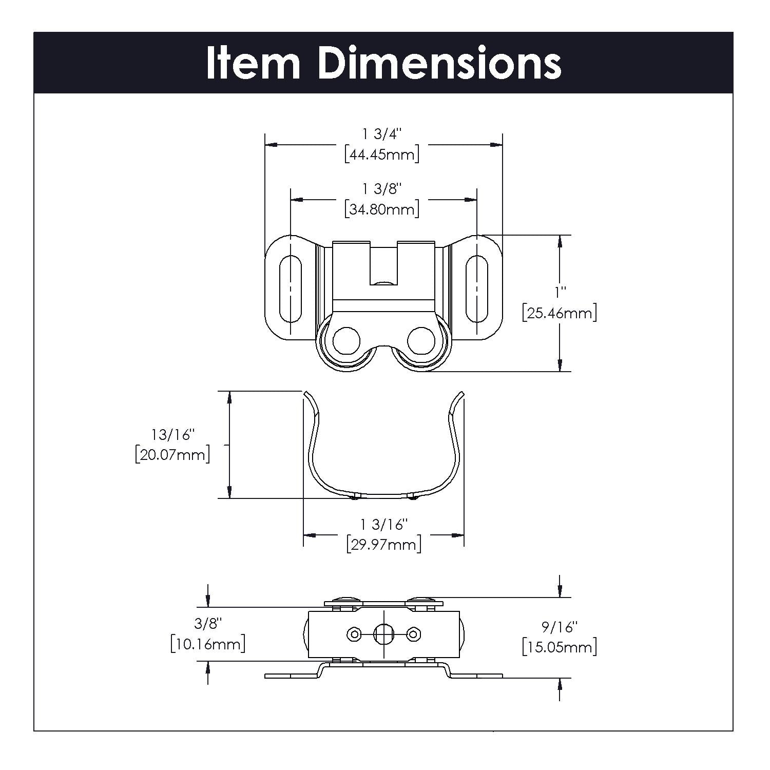 Hickory P108, 1-3/8 Inch Center to Center Catches