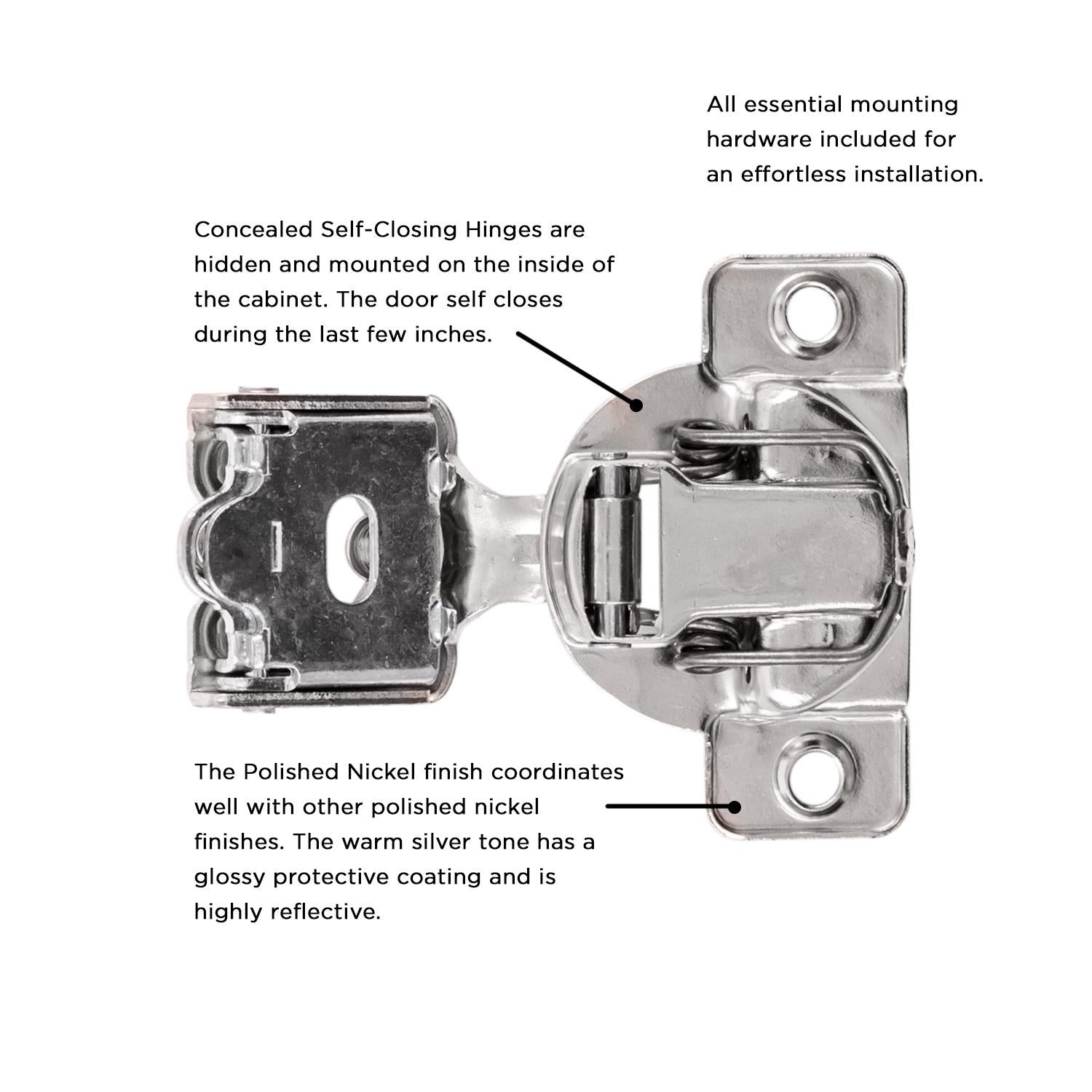 Hickory P5127, Concealed Hinges