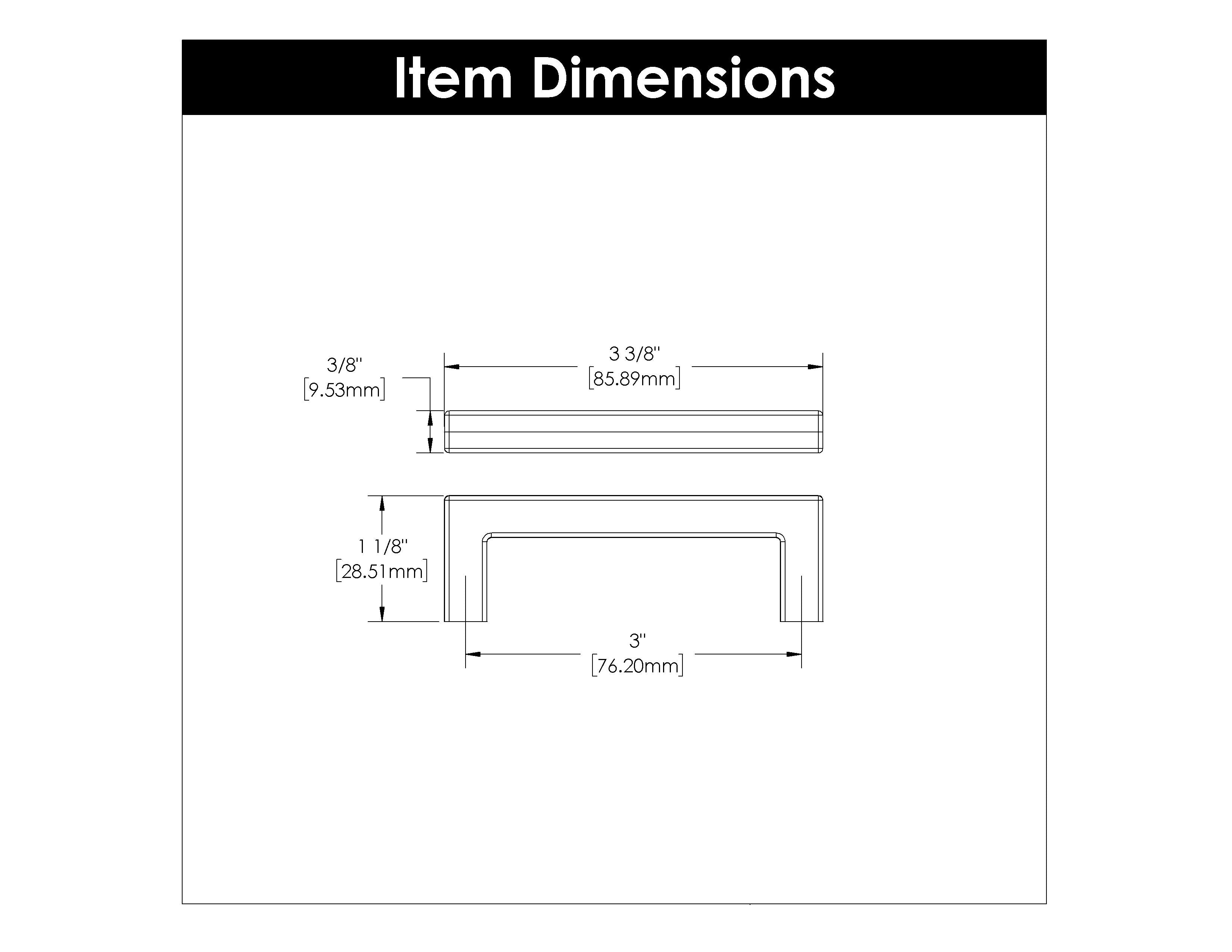 Hickory HH075326, 3 Inch Center to Center Skylight Pull