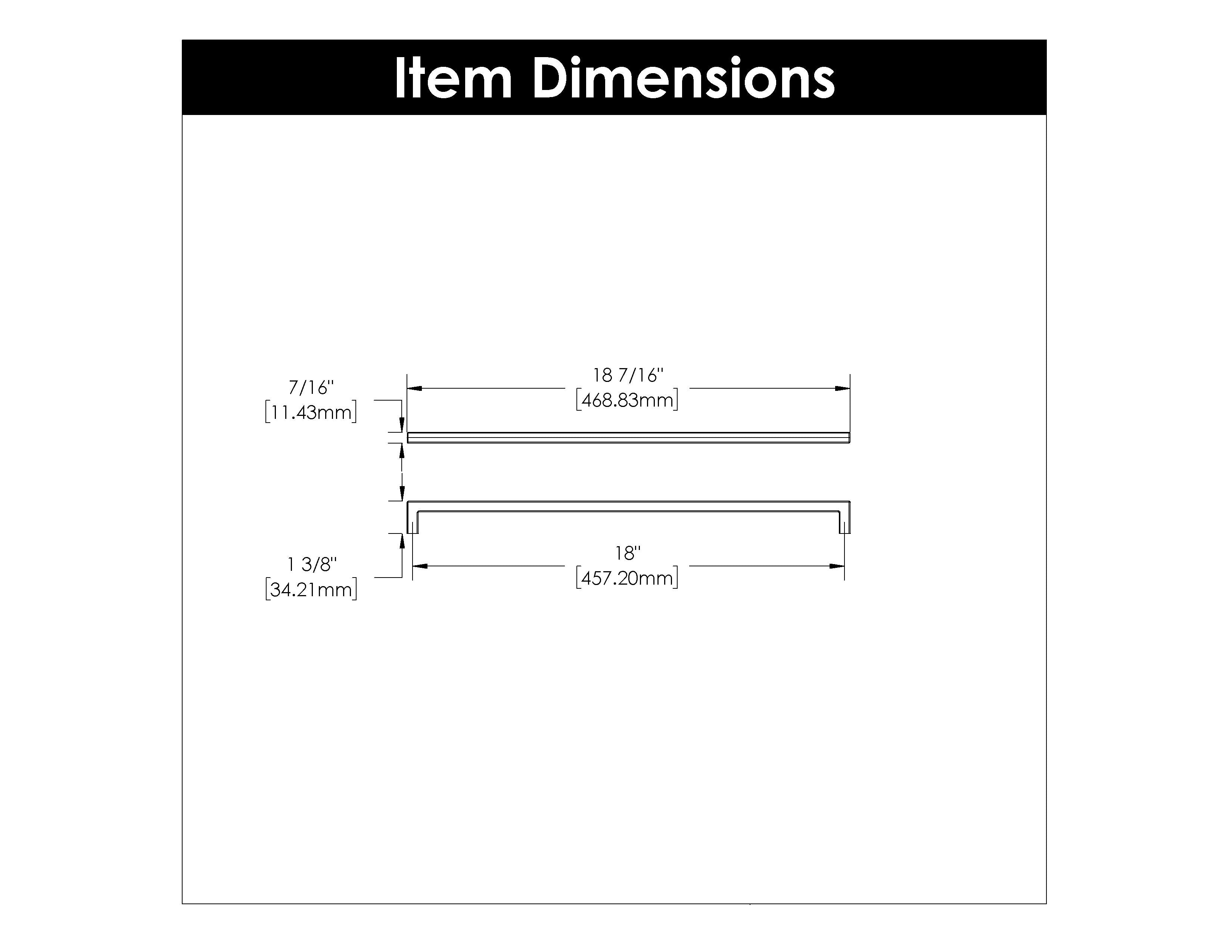 Hickory HH075337, 18 Inch Center to Center Skylight Pull