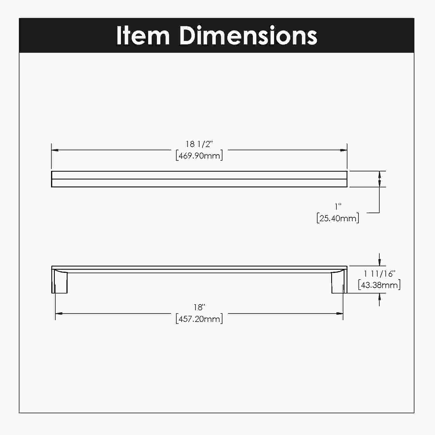 18 Inch Center to Center Avenue Appliance Pull