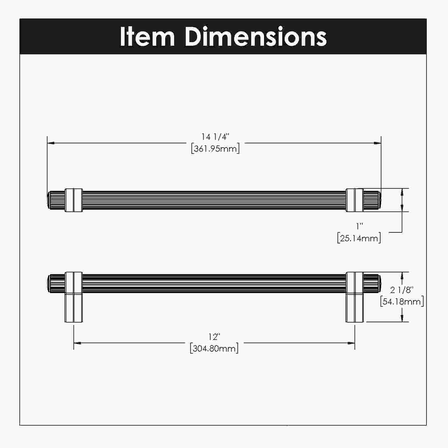12 Inch Center to Center Sinclaire Appliance Pull