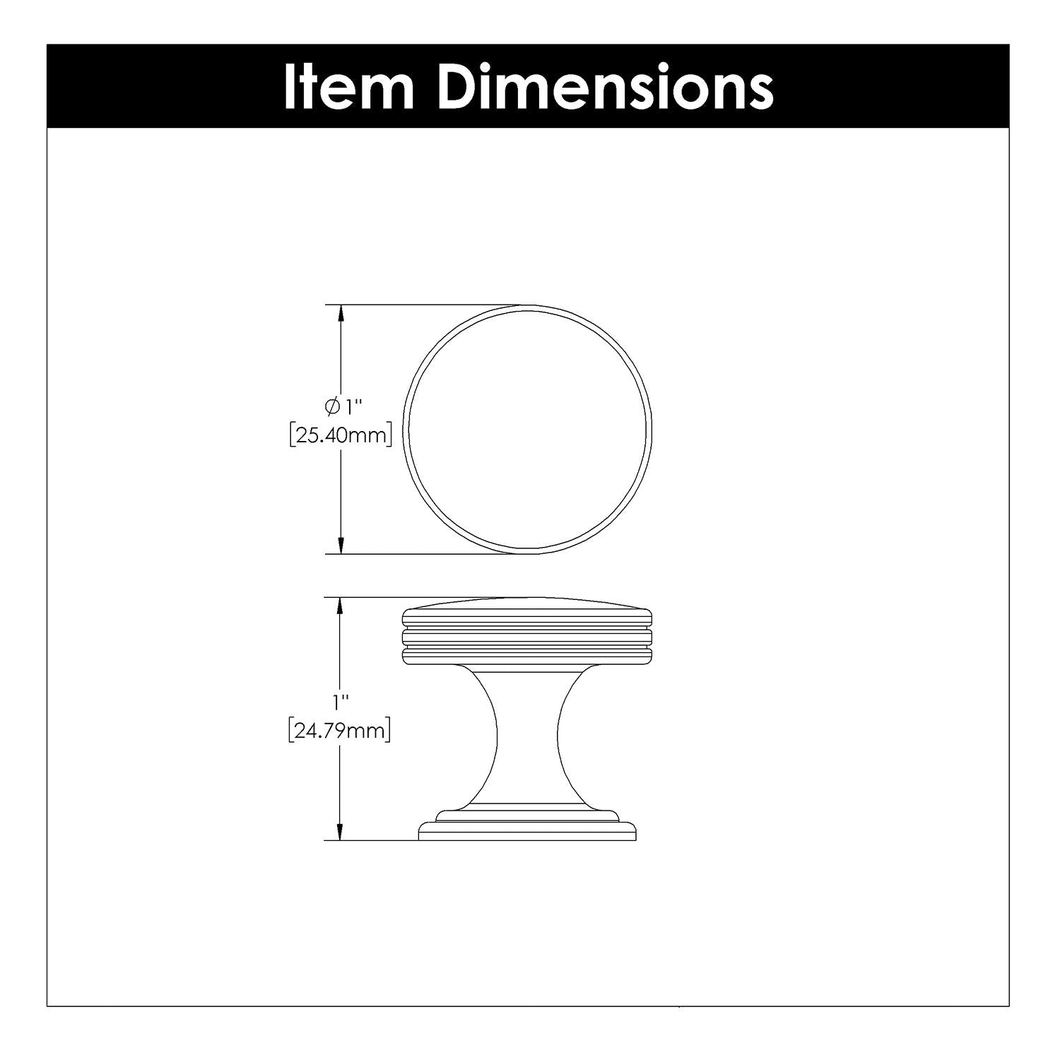 Hickory P2140, 1 Inch Diameter American Diner Knob