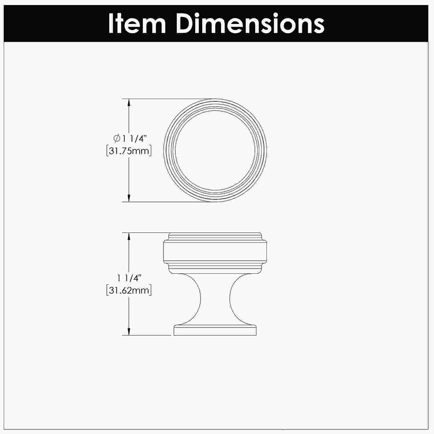 1-1/4 Inch Diameter Reserve Round Knob