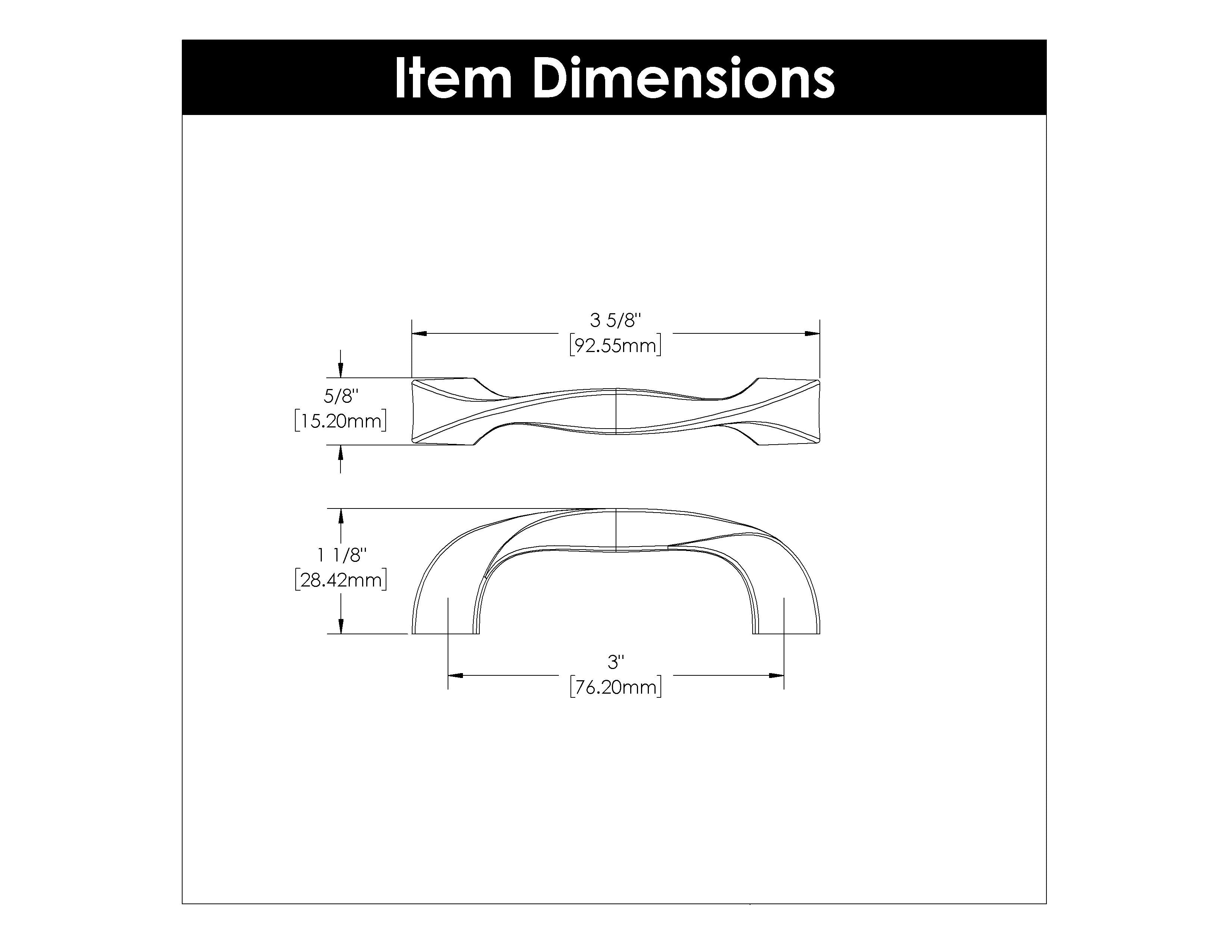 Hickory H076015, 3 InchTwist Pull