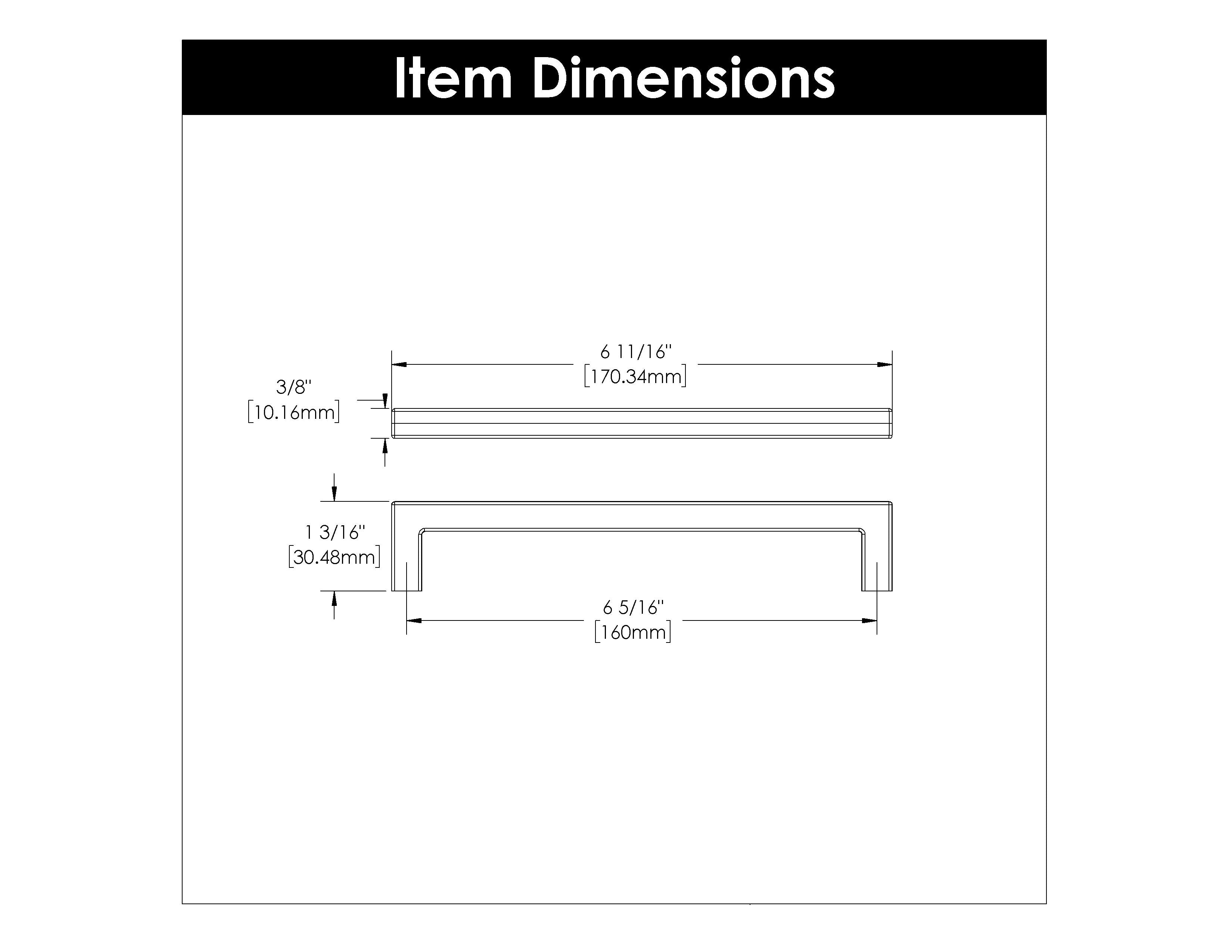 6-5/16 Inch (160mm) Center to Center Skylight Pull