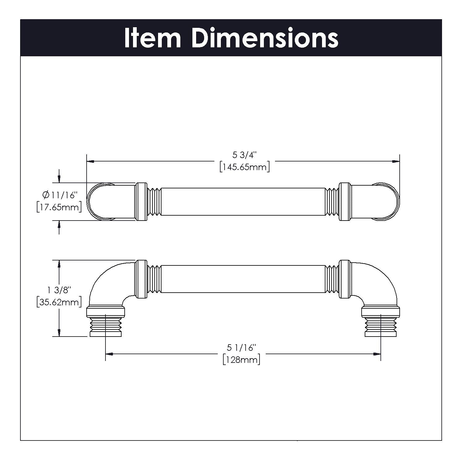 Hickory HH076012, 5-1/16 Inch (128mm) Pipeline Pull