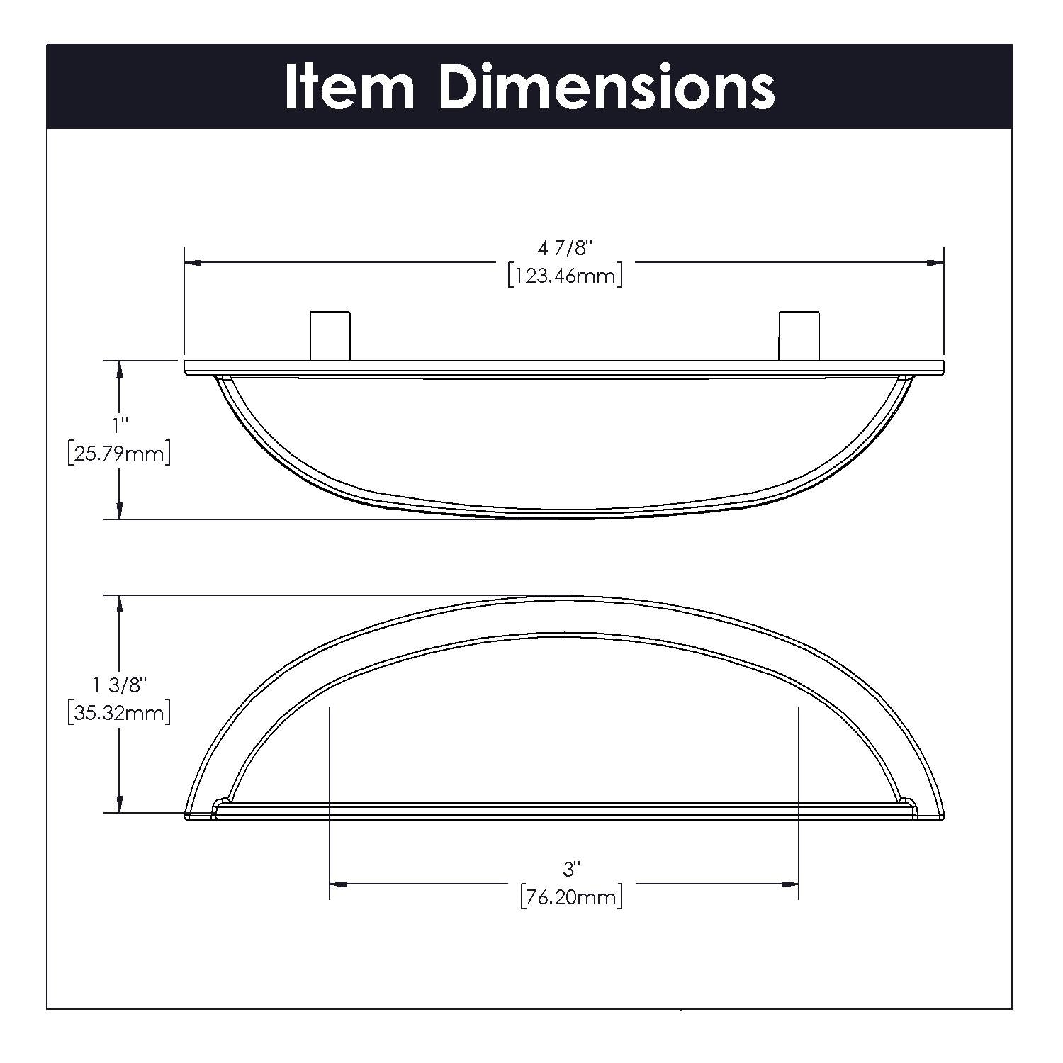 Hickory P3077, 3 Inch Center to Center Cottage Cup Pull
