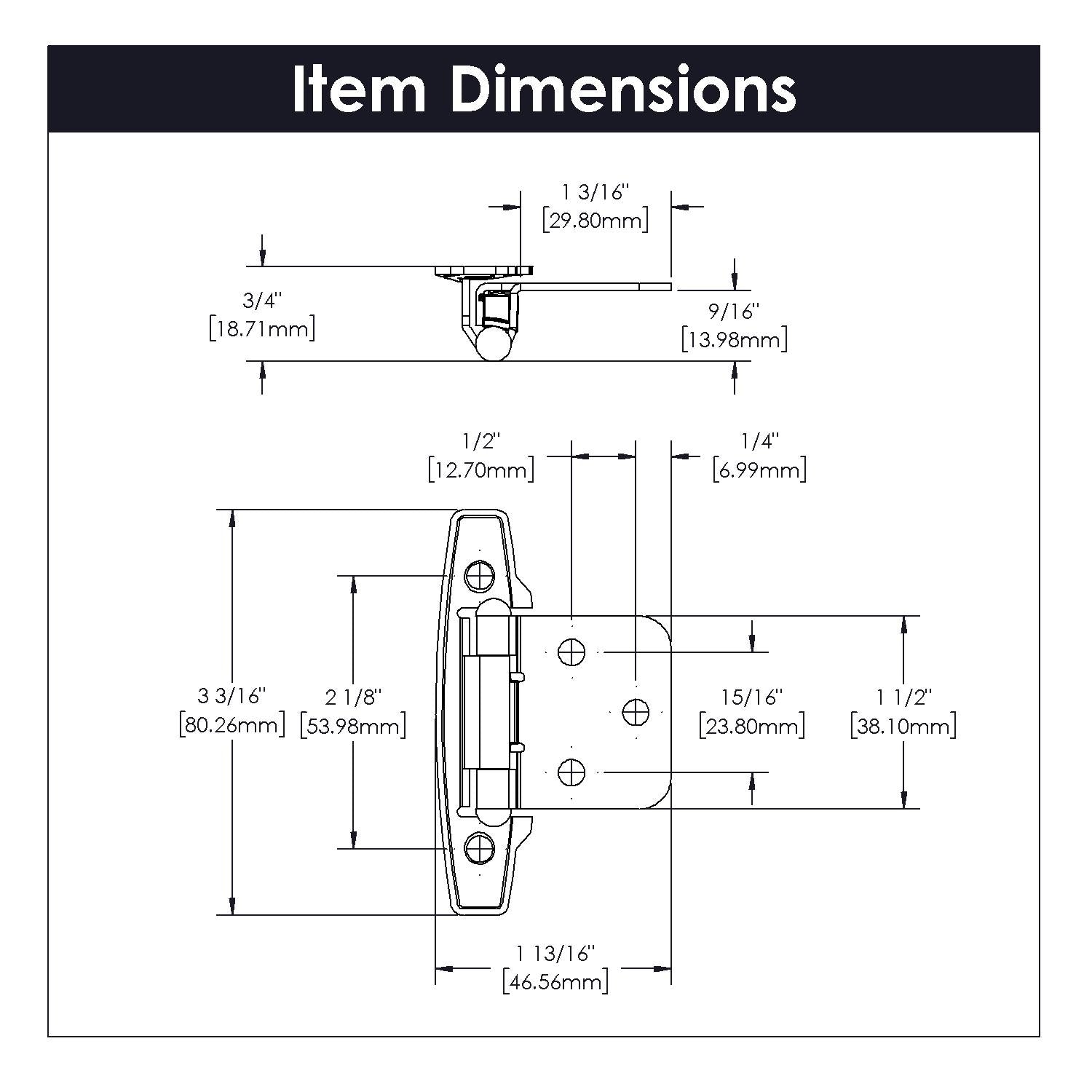 Hickory P296, Surface Self-Closing Hinge