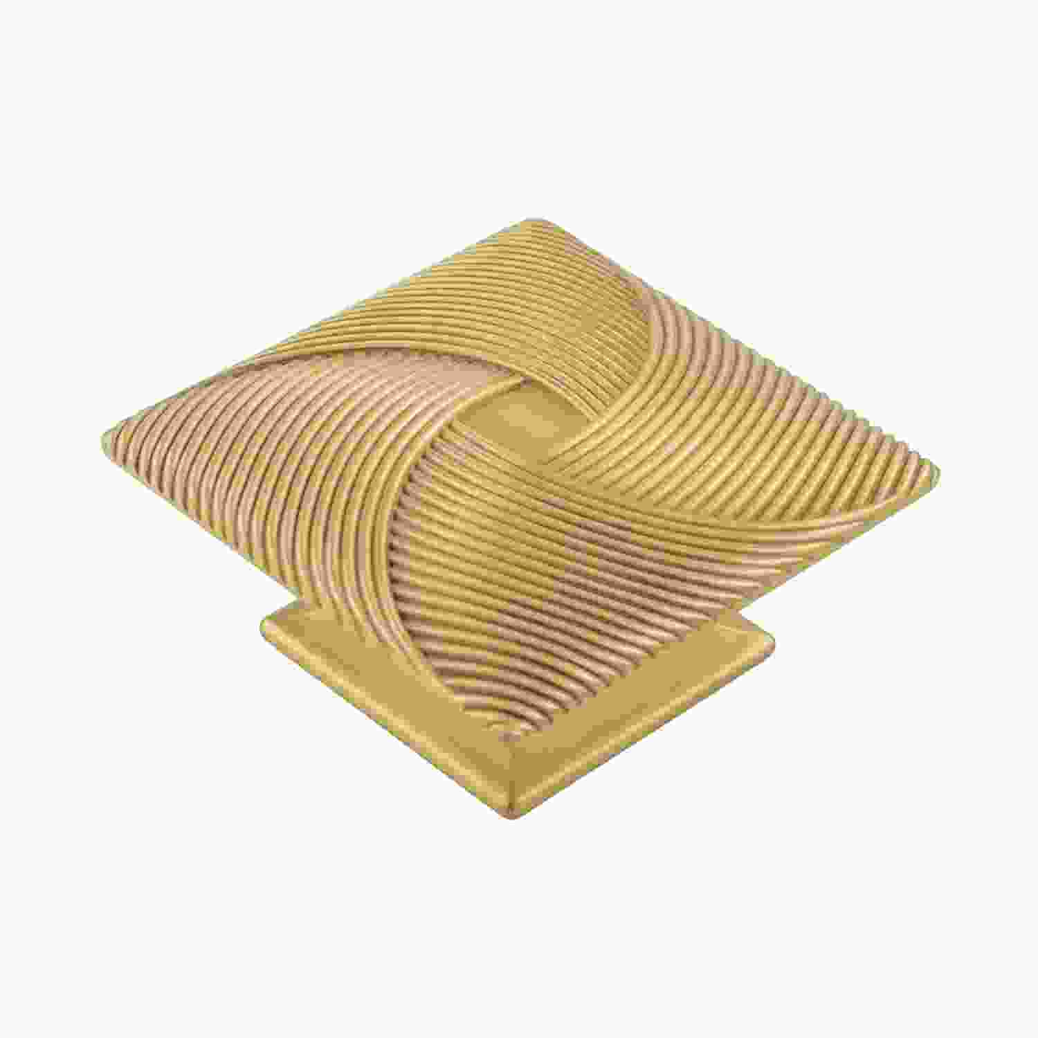 3-1/2 Inch Square Bijou Tempest Square Knob