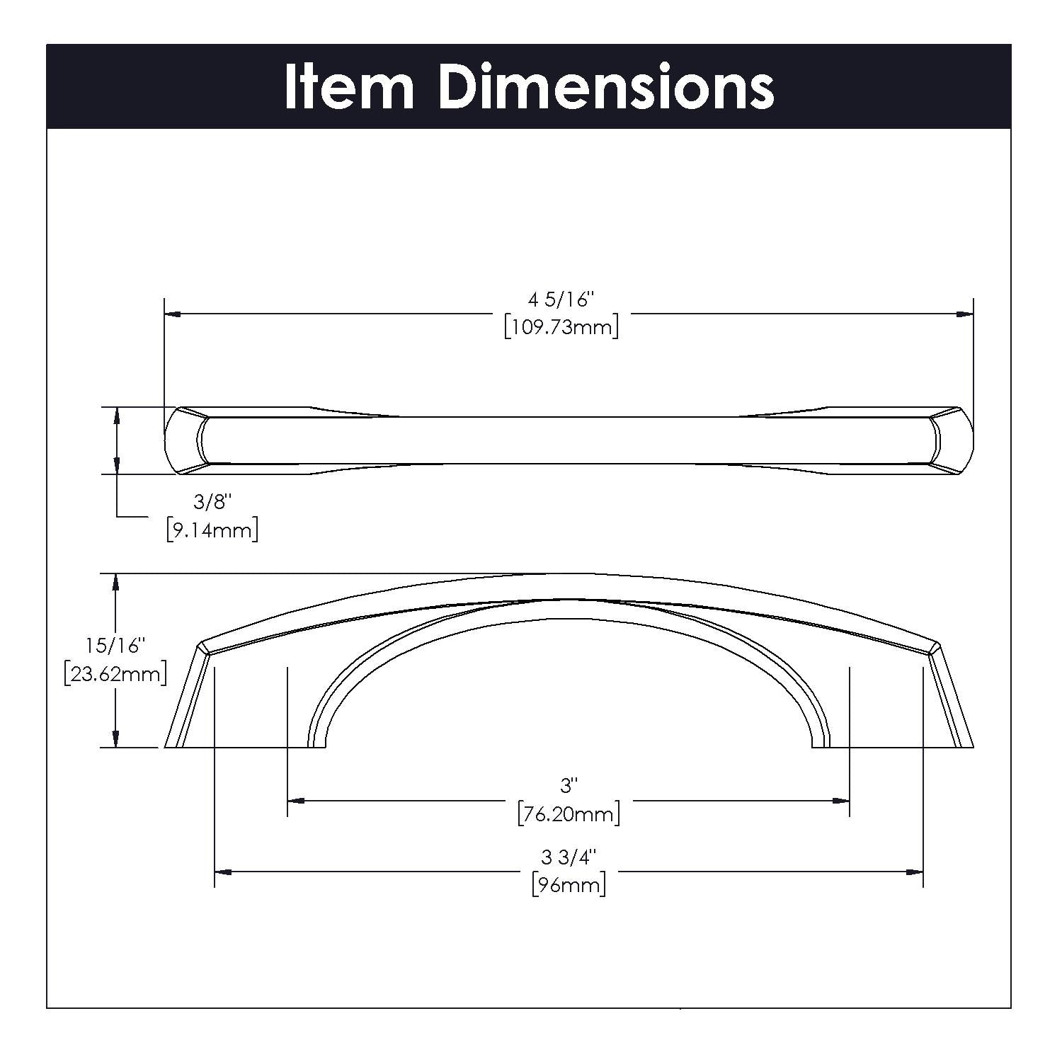 3 & 3-3/4 Inch (96mm) Greenwich Pull