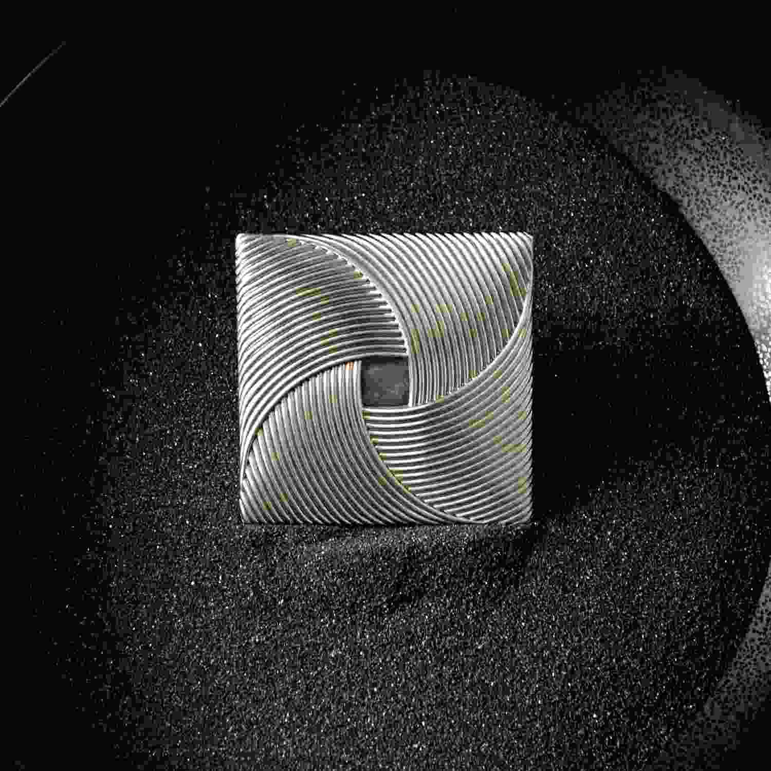 3-1/2 Inch Square Bijou Tempest Square Knob