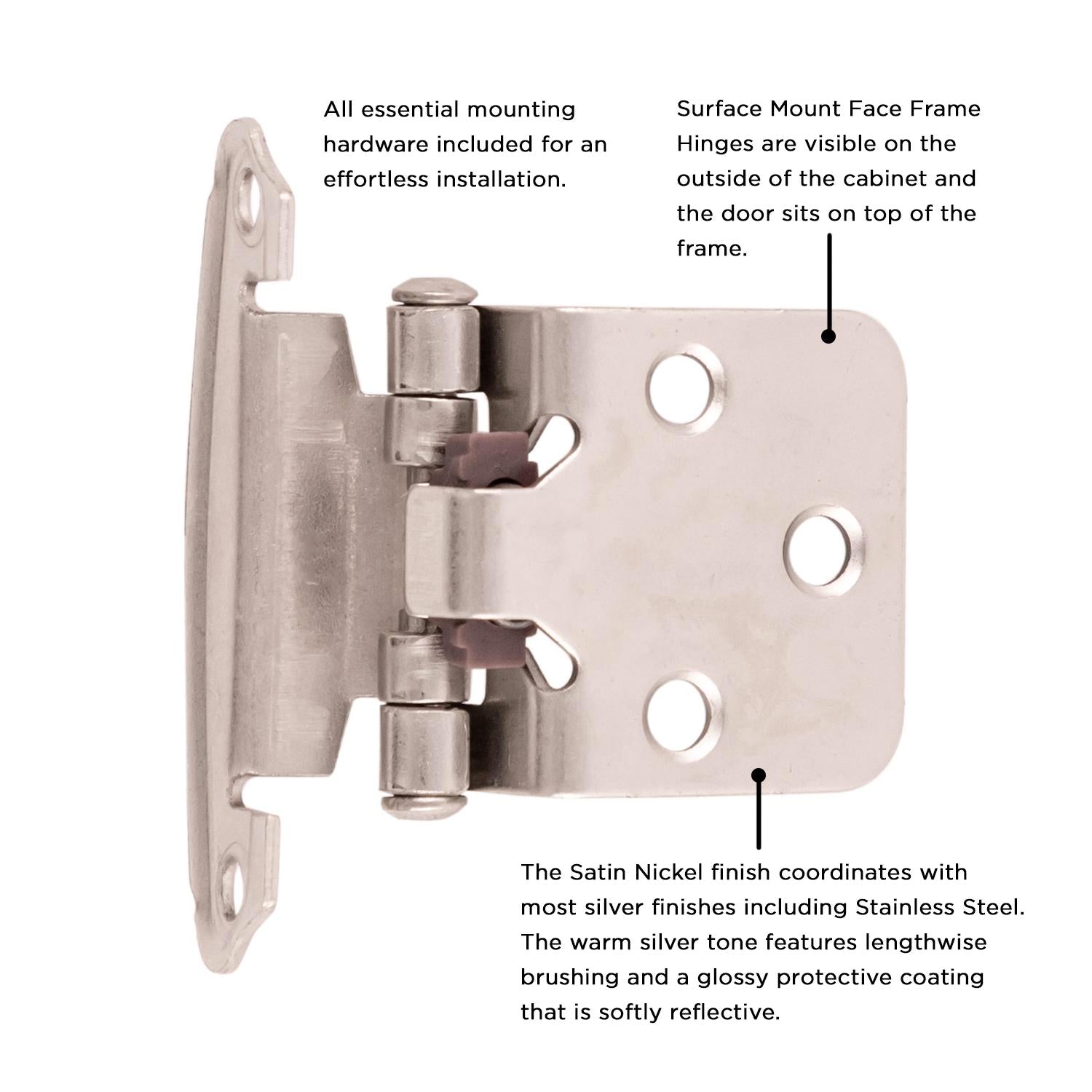 Hickory P244, Surface Self-Closing Hinge
