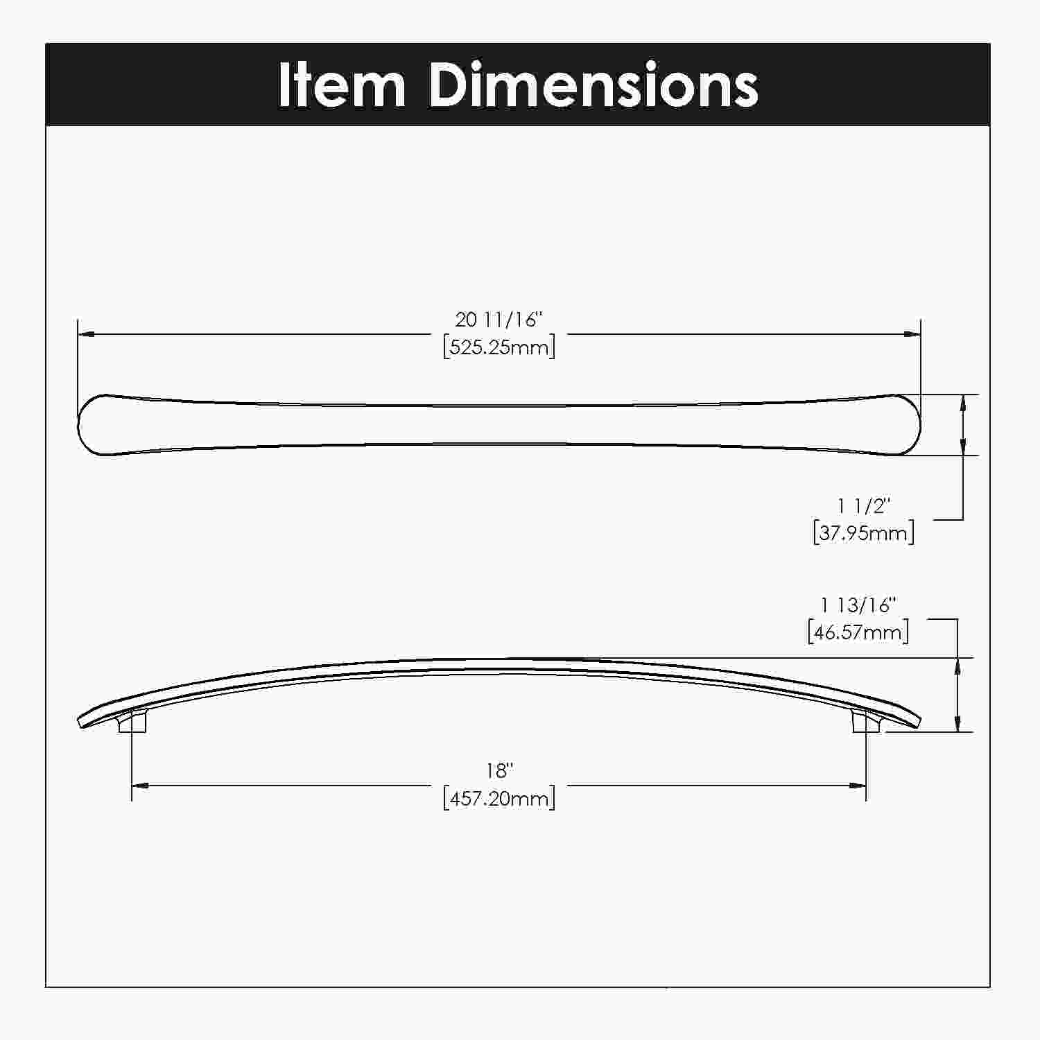 18 Inch Center to Center Vale Appliance Pull