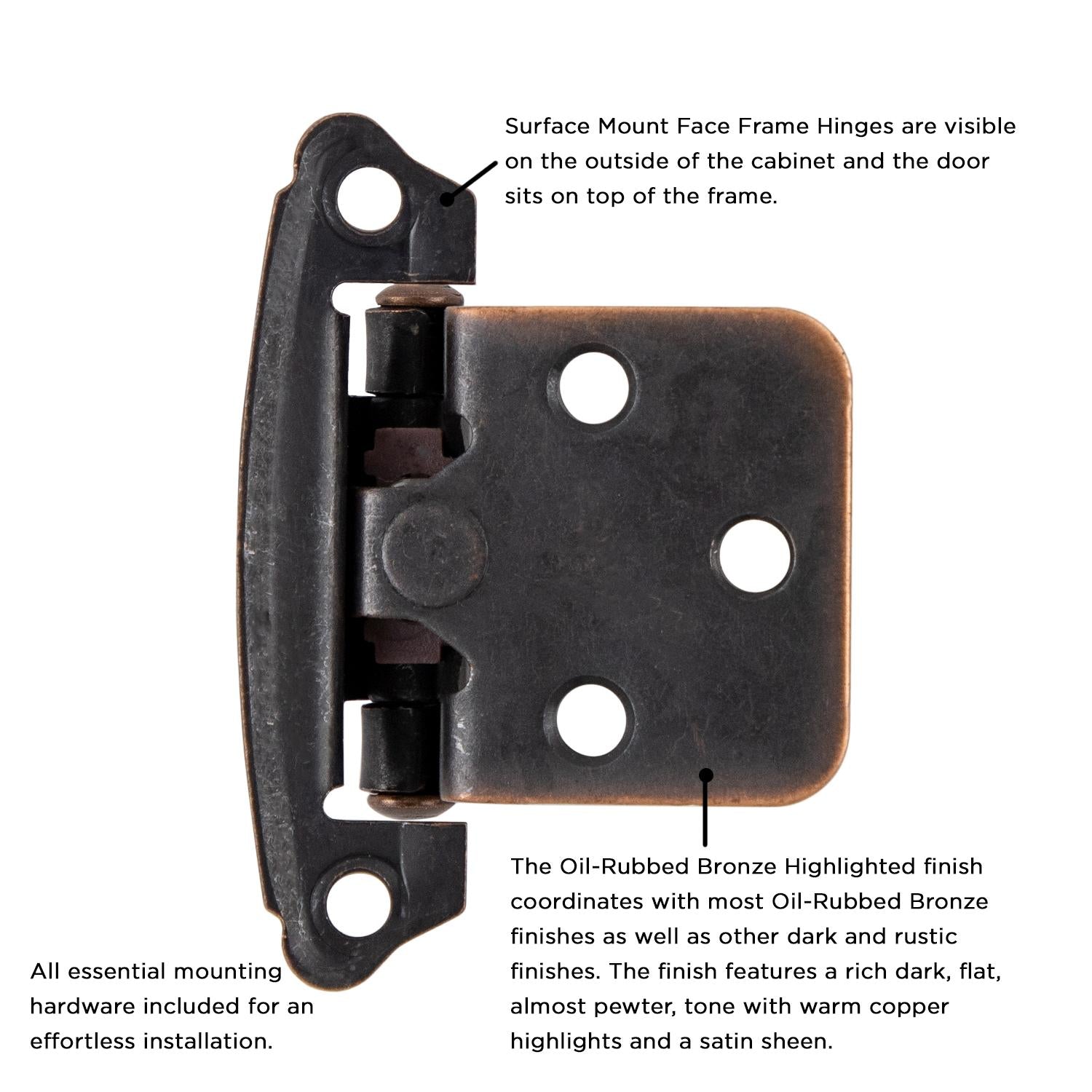 Hickory P244, Surface Self-Closing Hinge