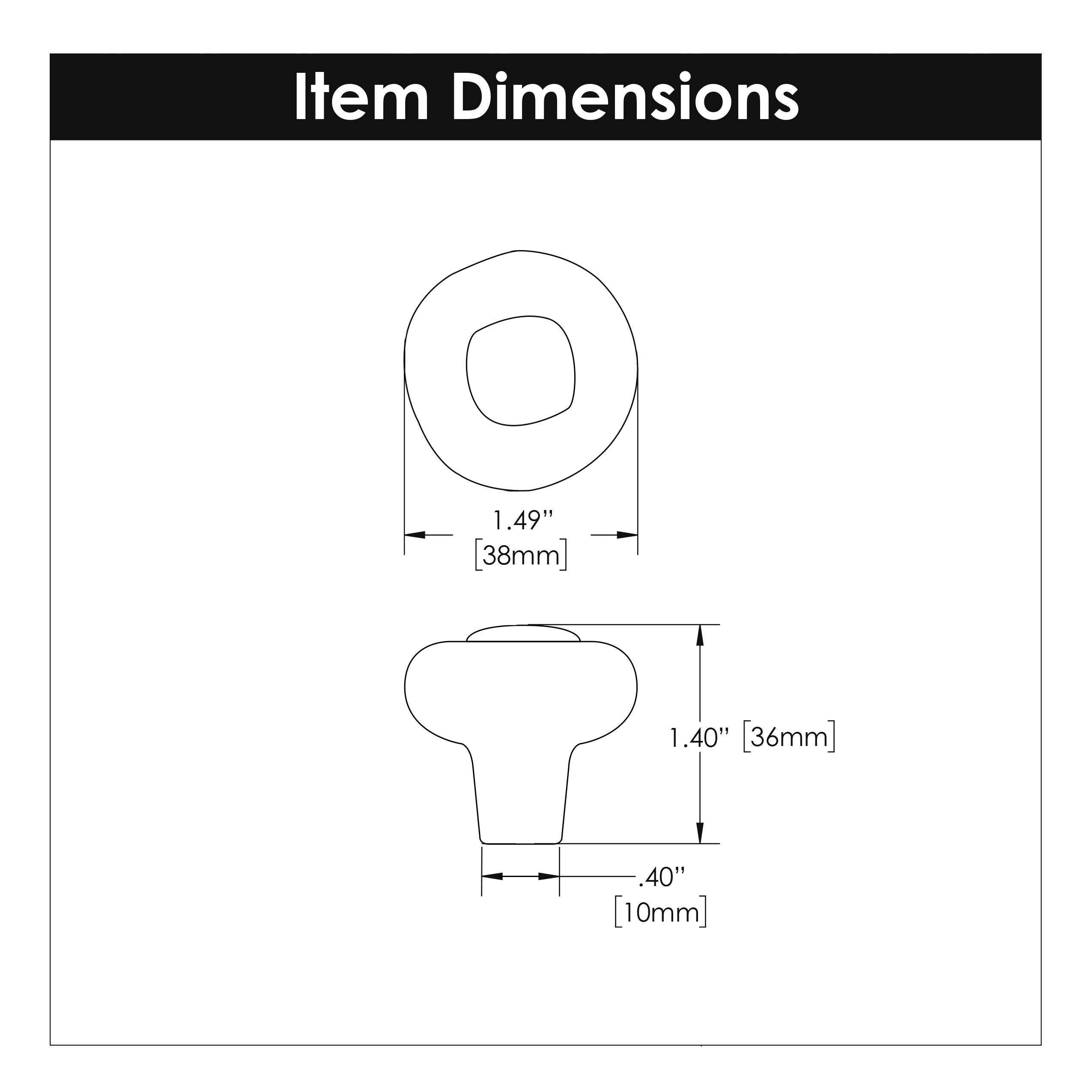 Hickory P3003, 1-1/2 Inch Diameter Refined Rustic Knob