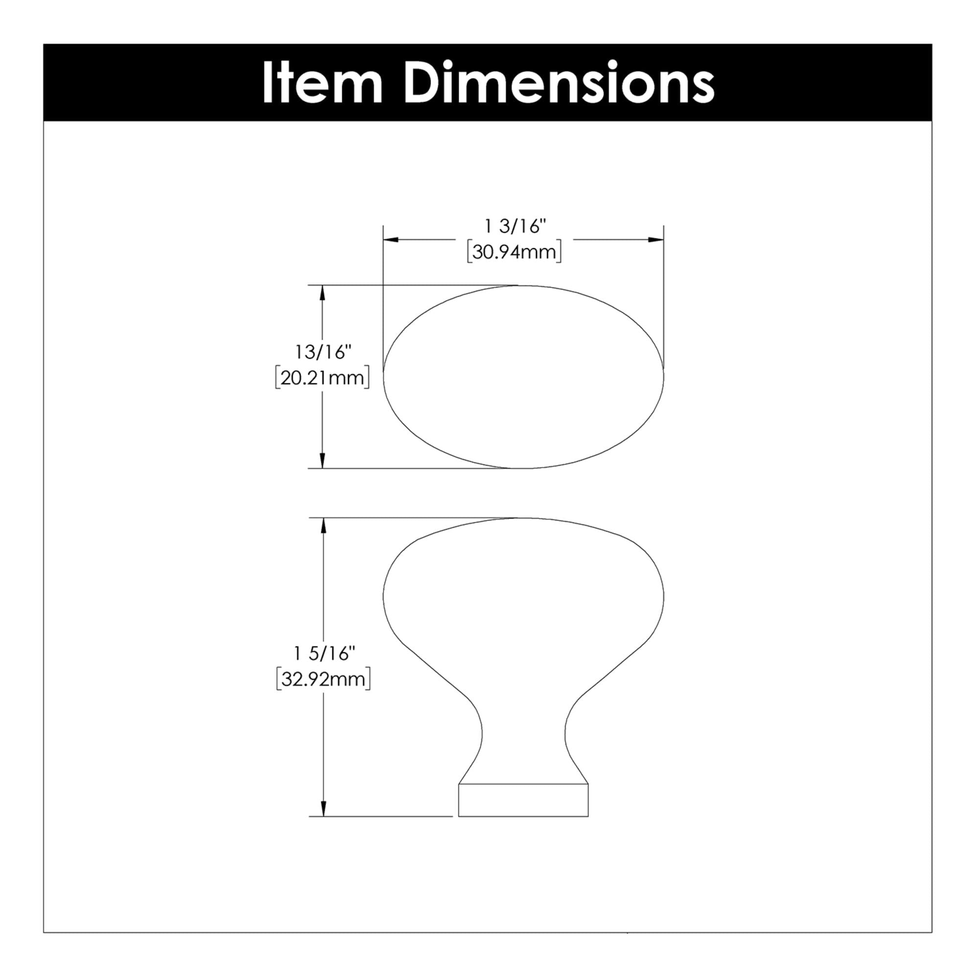 Hickory P3054, 1-1/4 Inch X 13/16 InchWilliamsburg Knob