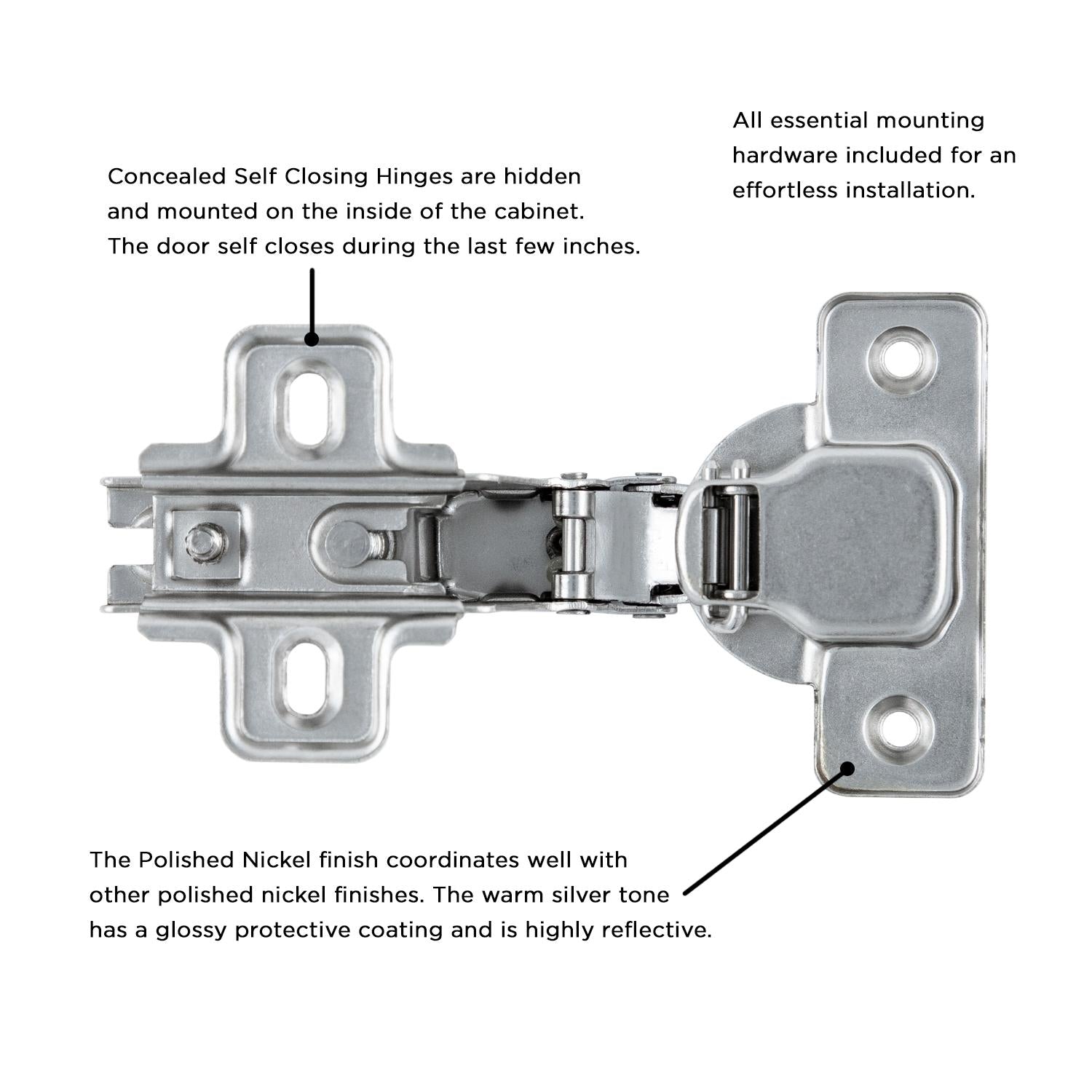 Hickory P5115, Concealed Hinges