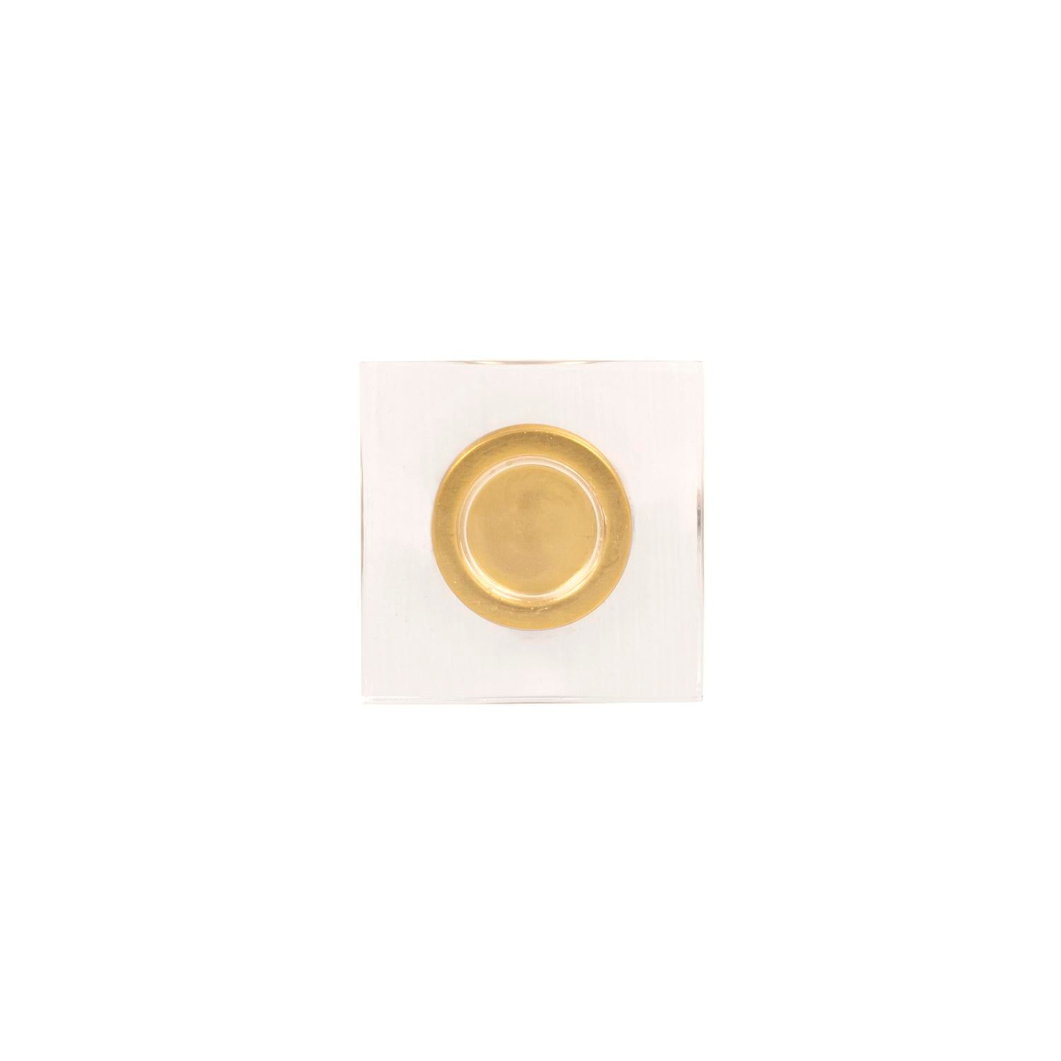 Hickory H079525, 1-3/8 Inch Square Crystal Palace Knob