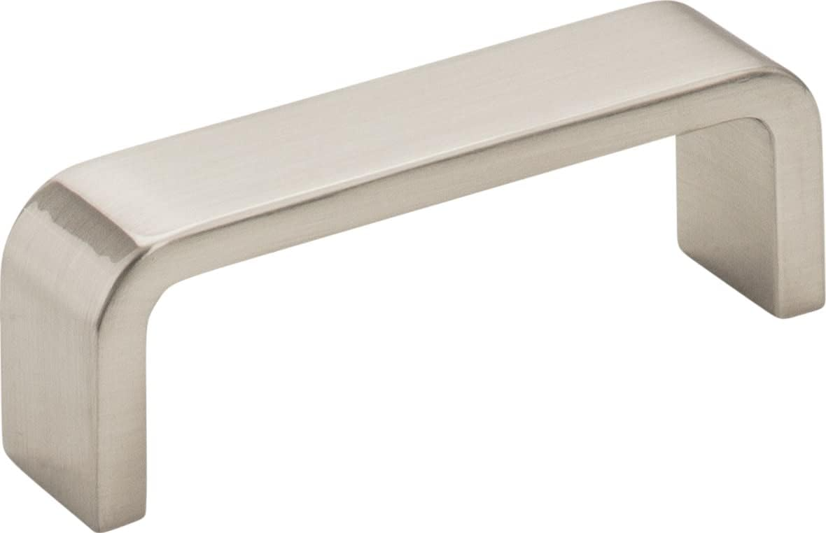 Hardware Resources 3" Center-to-Center Satin Nickel Square Asher Cabinet Pull