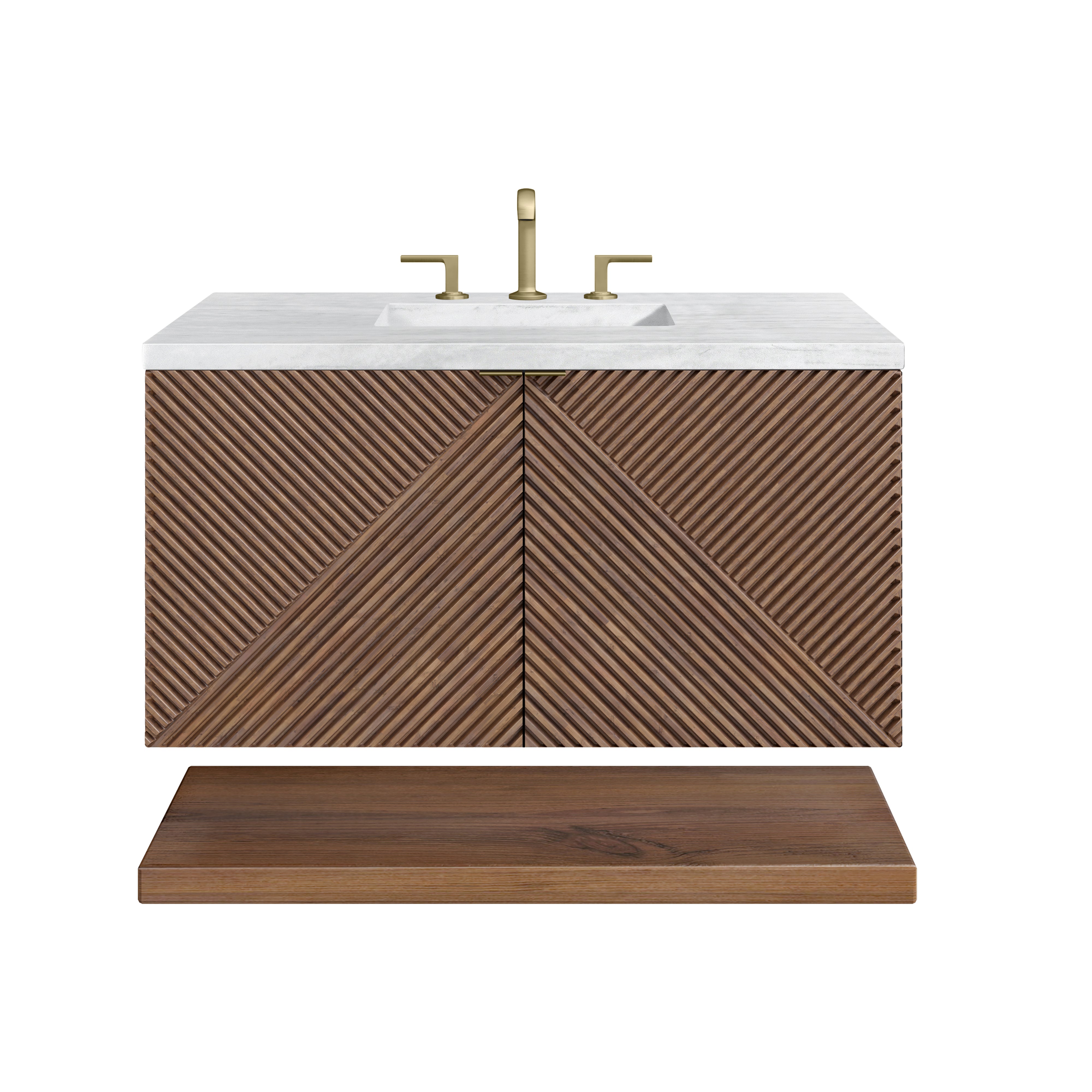 James Martin Marcello 36" Single Vanity in Chestnut with 3cm Countertop