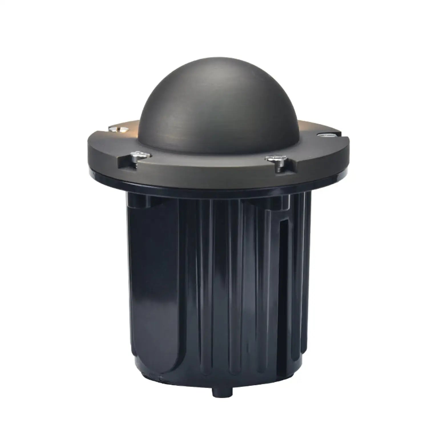 In-Ground Pathway Light with Brass-PVC Housing and Domed Half Lid for MR16 Bulbs