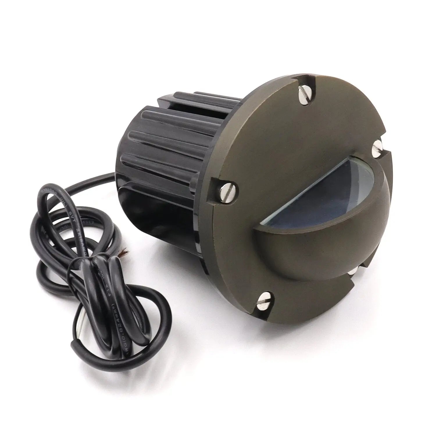 In-Ground Pathway Light with Brass-PVC Housing and Domed Half Lid for MR16 Bulbs