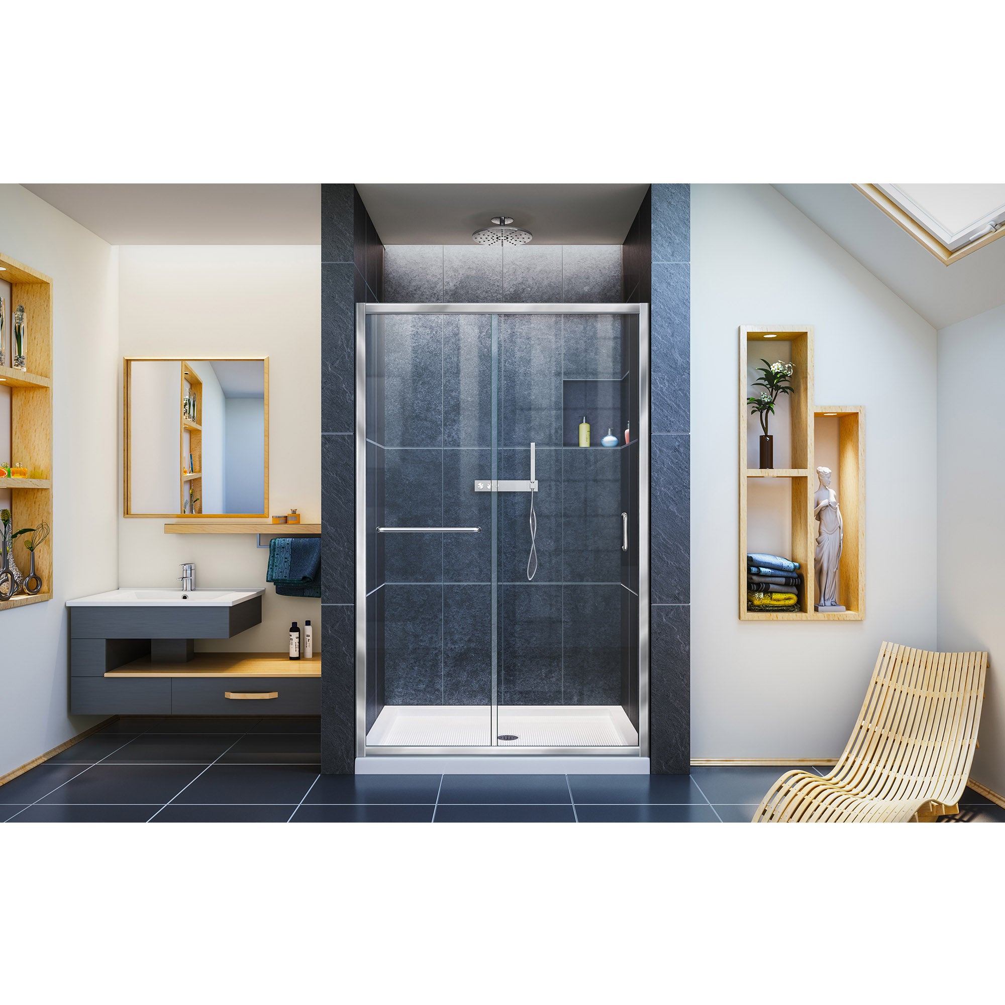 DreamLine Infinity-Z 48" W Shower Door and Base