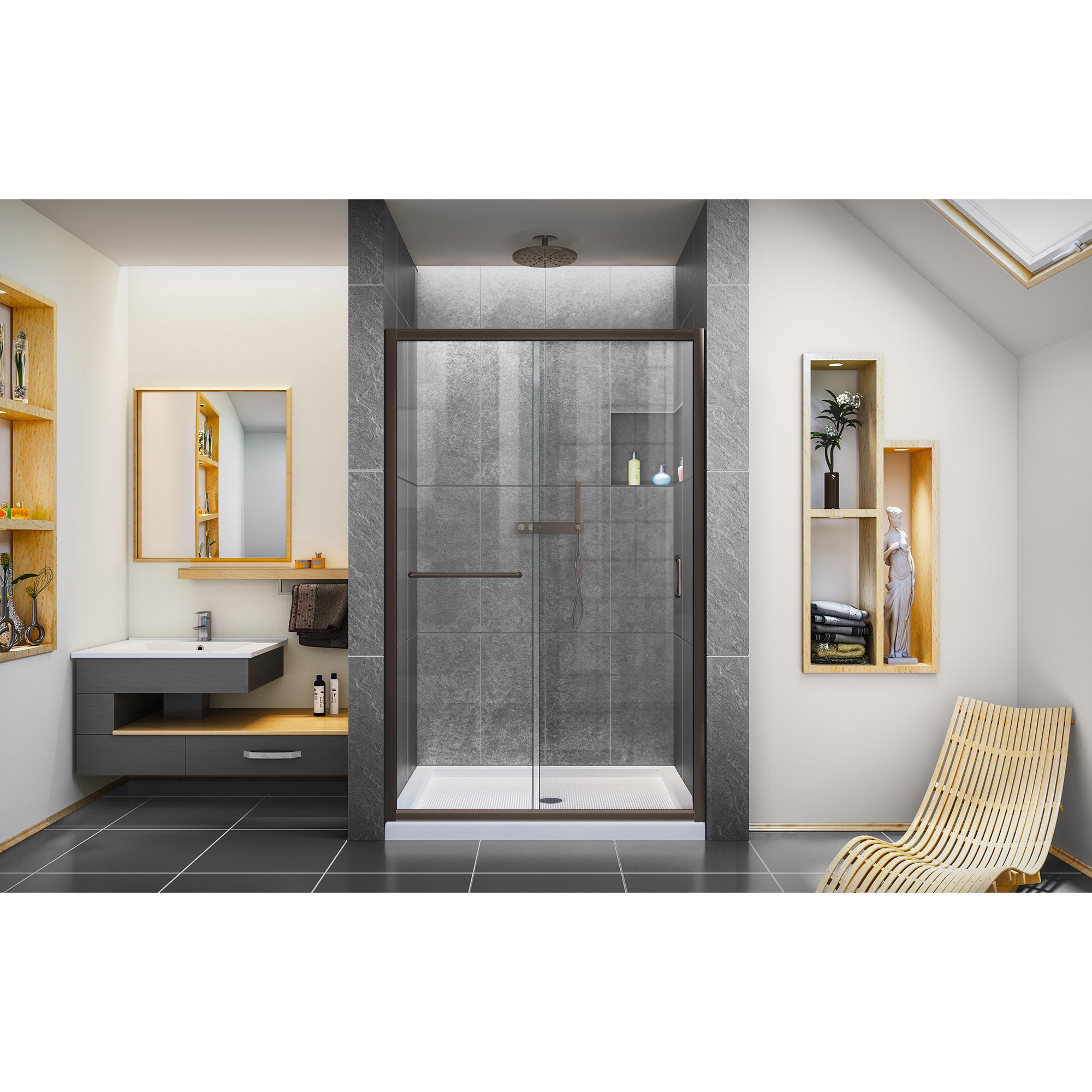 DreamLine Infinity-Z 48" W Shower Door and Base