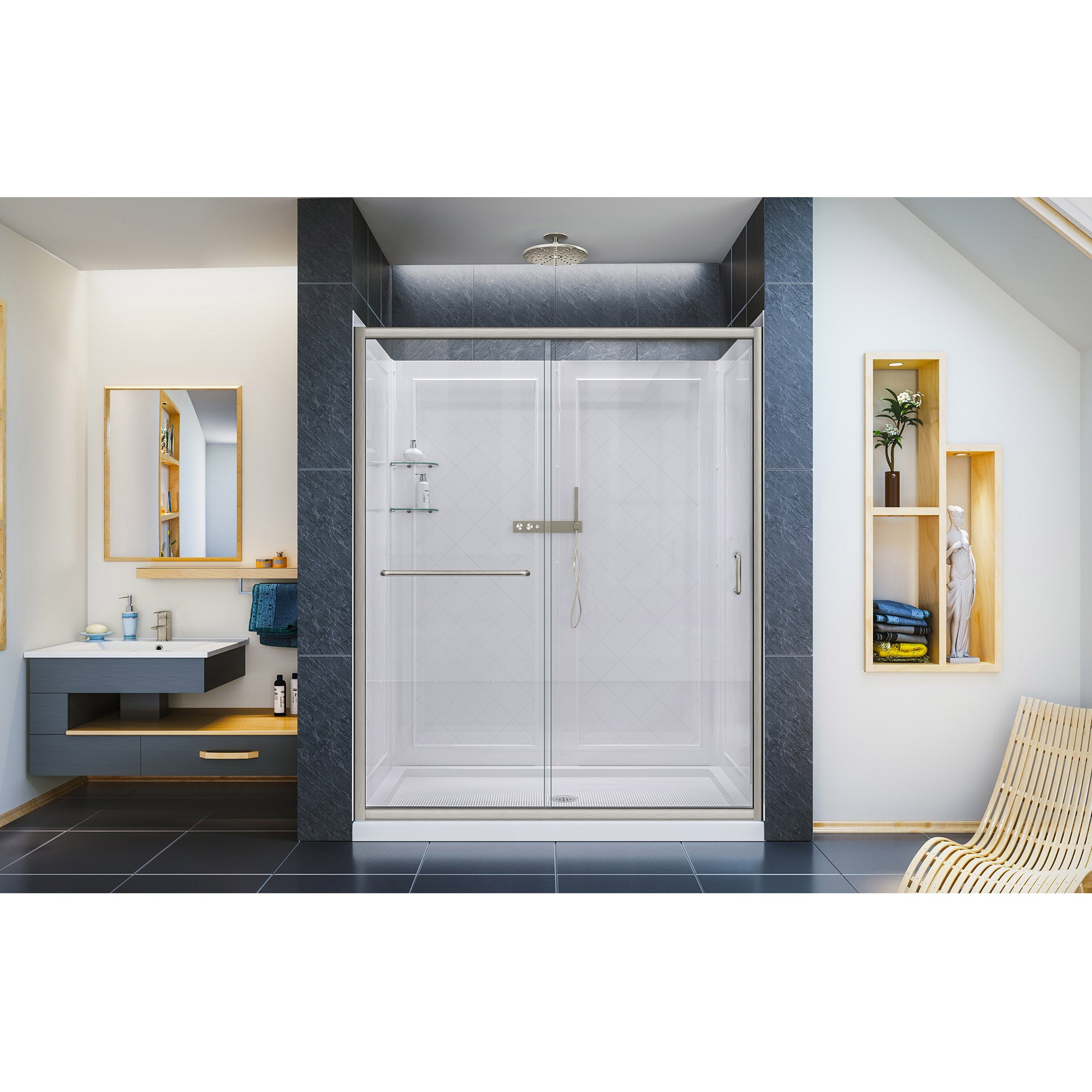 DreamLine Infinity-Z 60" W Shower Door Kit