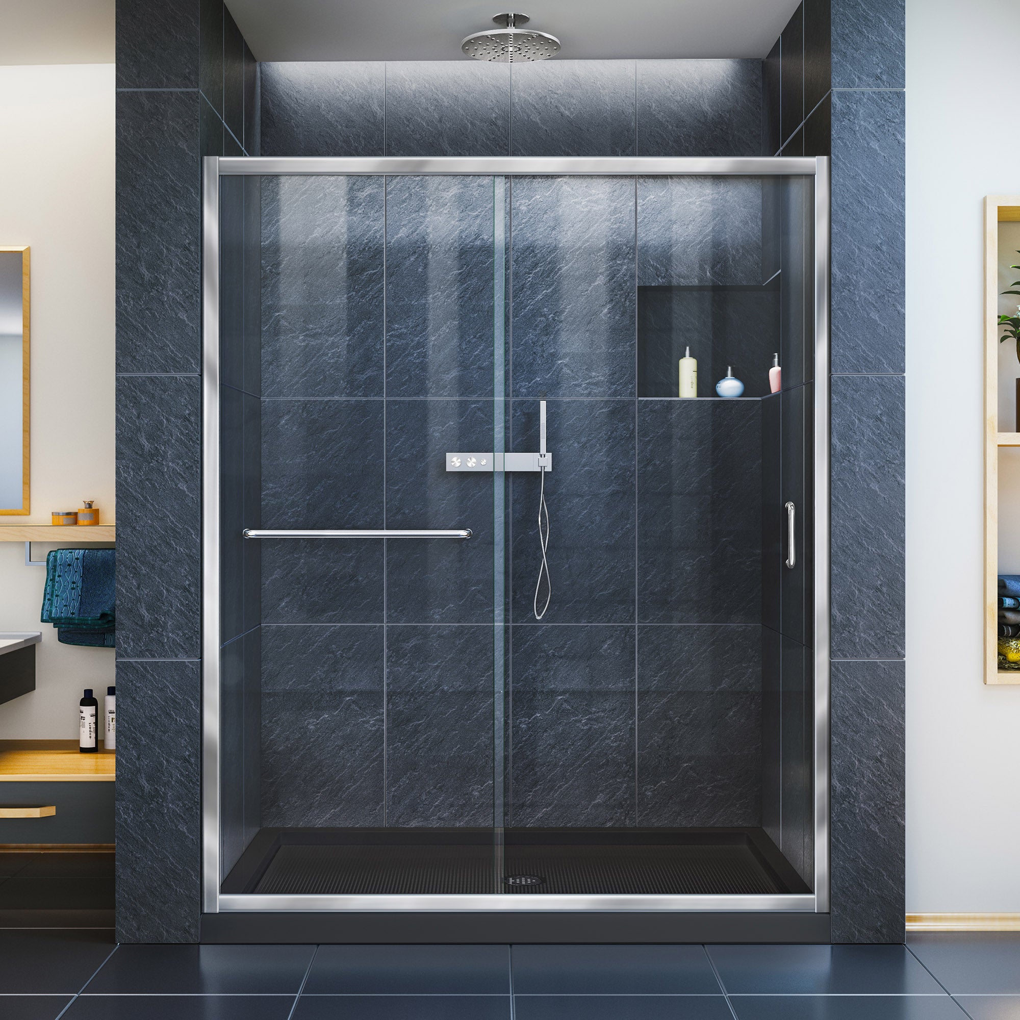 DreamLine Infinity-Z 54" W Shower Door and Base