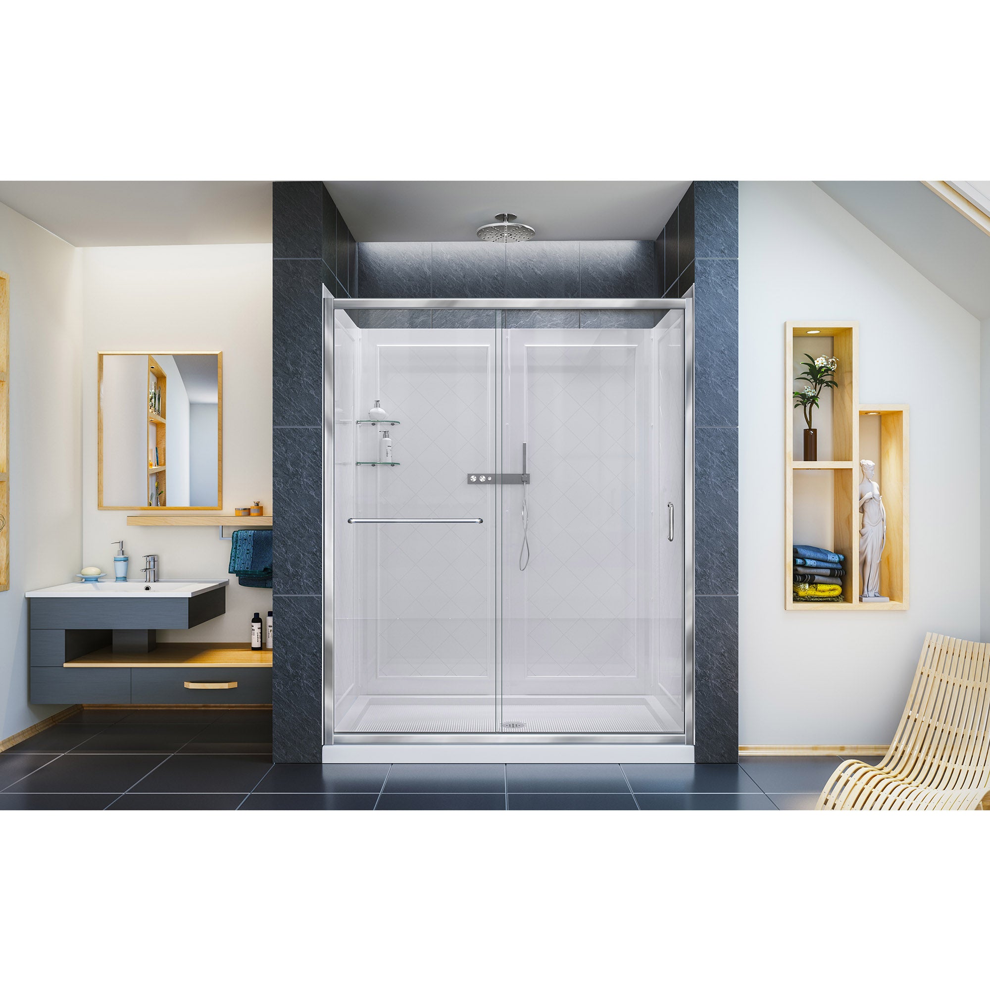 DreamLine Infinity-Z 60" W Shower Door Kit
