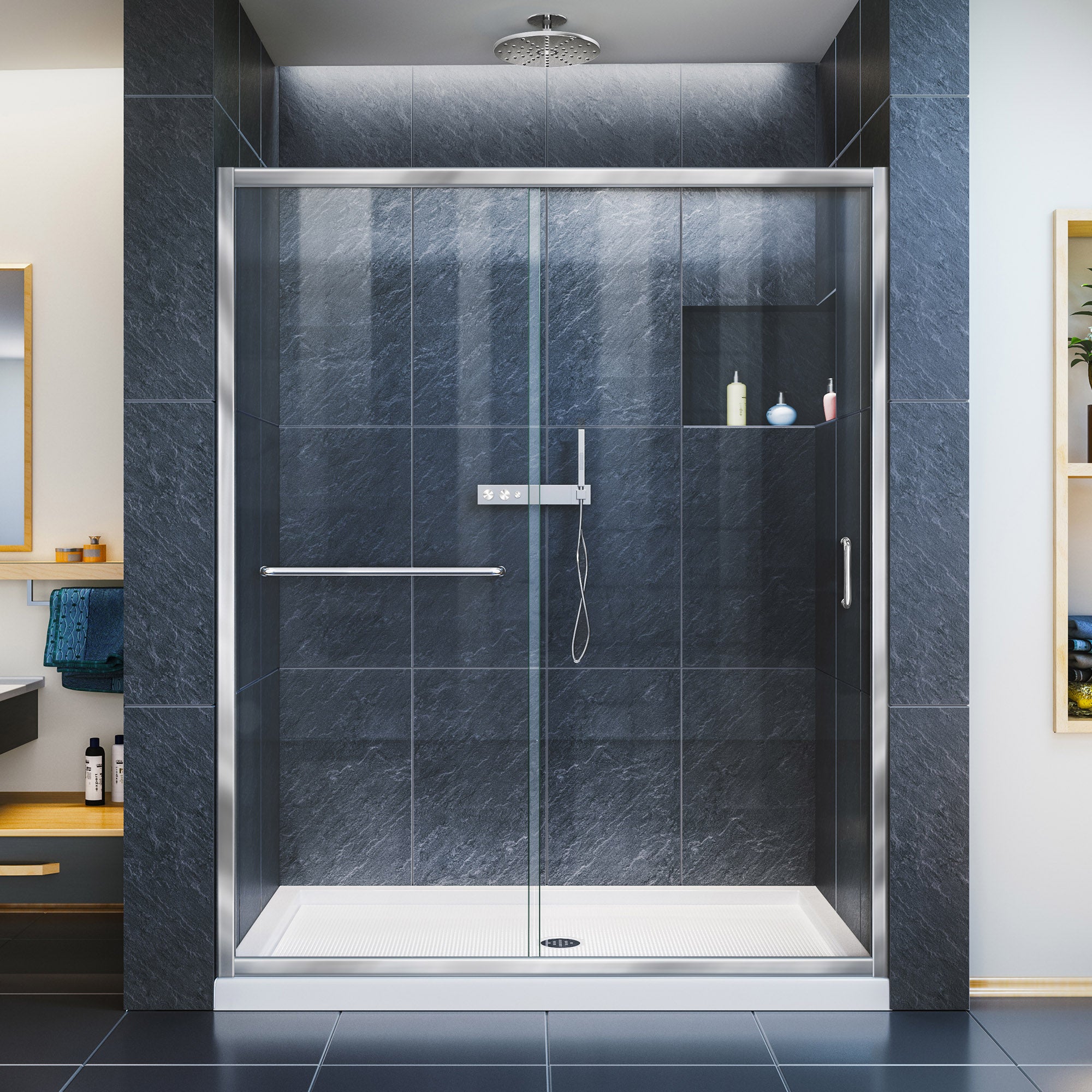 DreamLine Infinity-Z 54" W Shower Door and Base