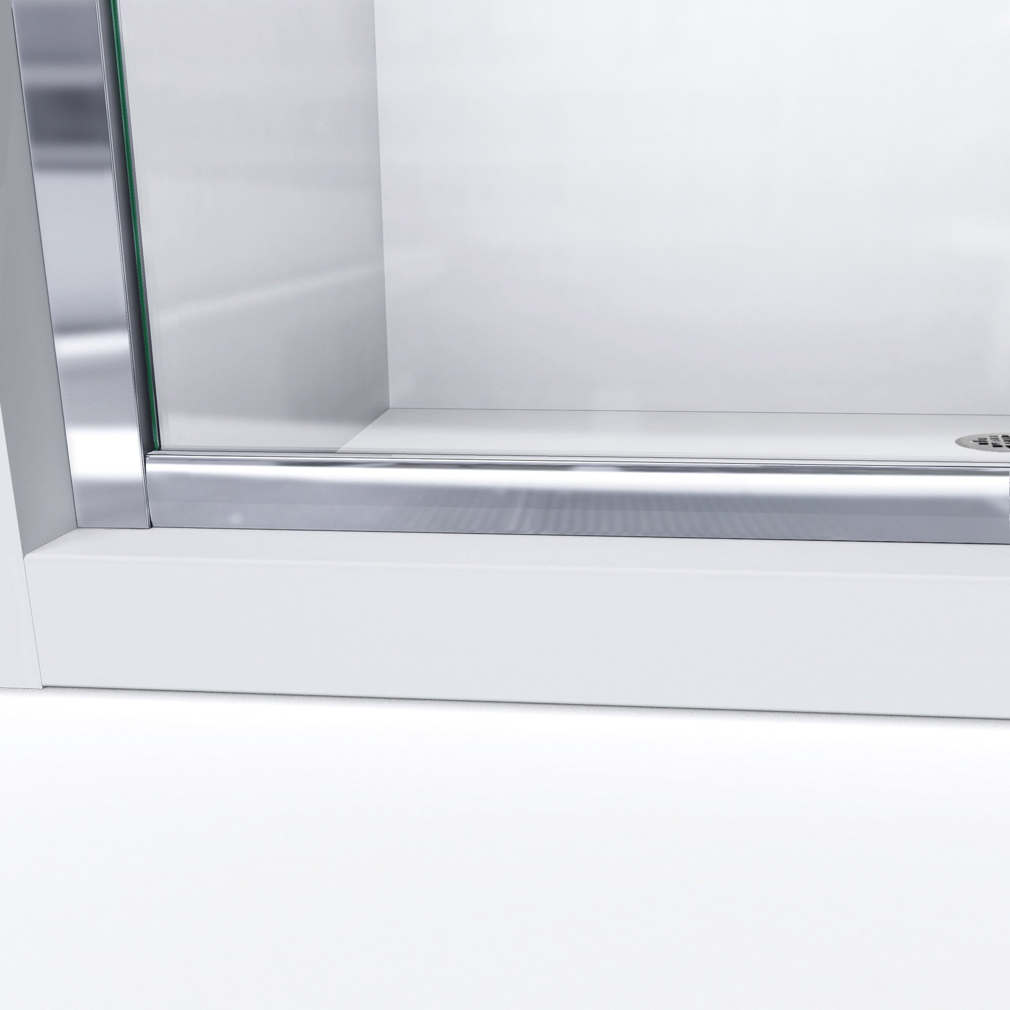 DreamLine Infinity-Z 56 - 60 inch W x 60 inch H Semi-Frameless Sliding Tub Door with  Wall Kit