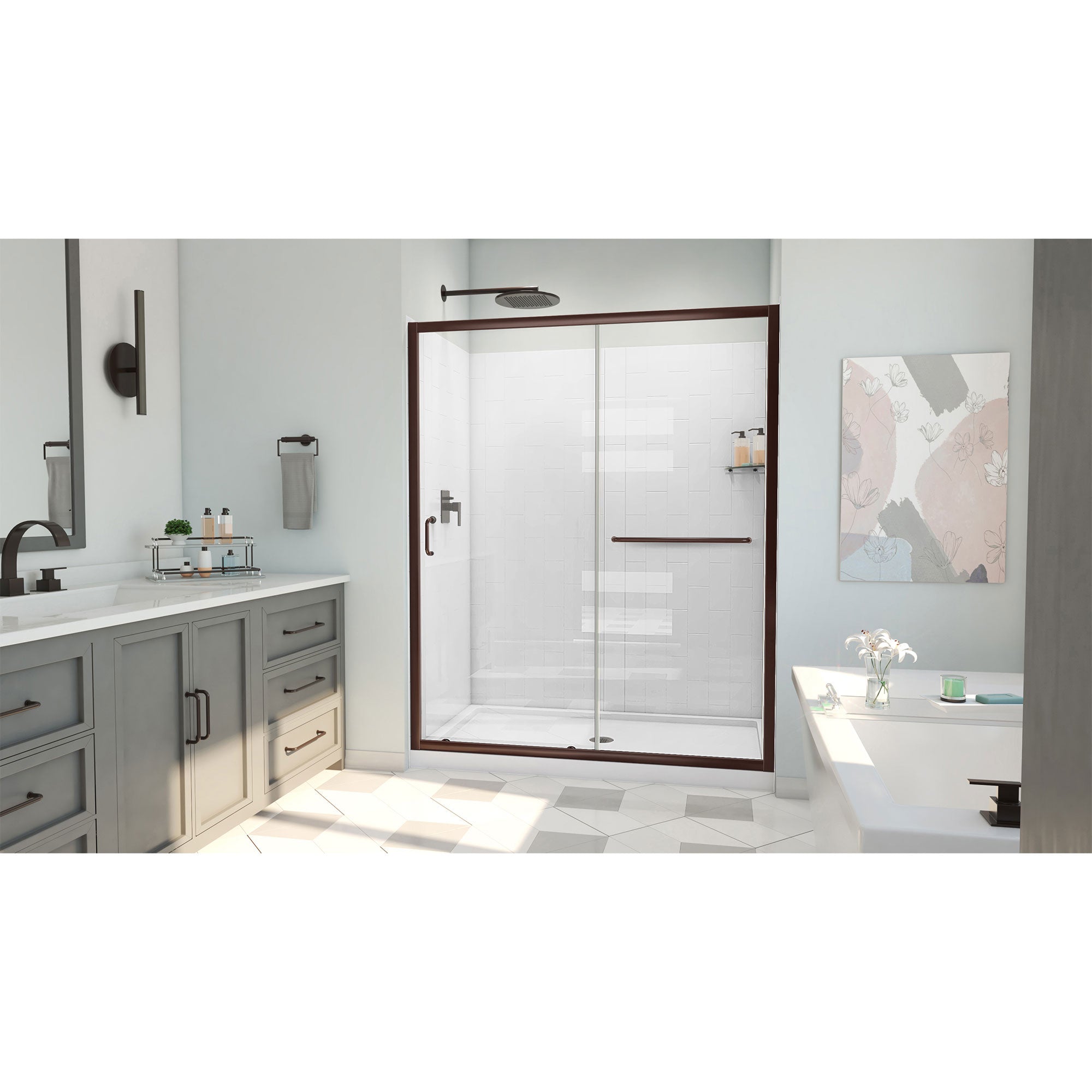 DreamLine Infinity-Z  60" W Shower Door Kit