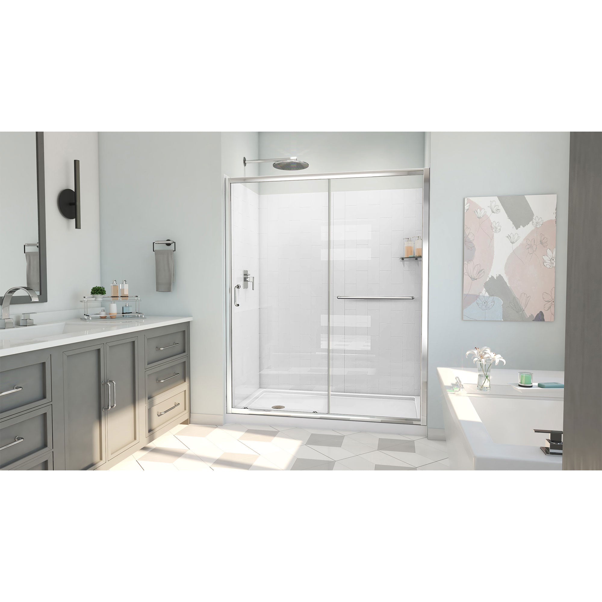 DreamLine Infinity-Z 60" W  Shower Door Kit