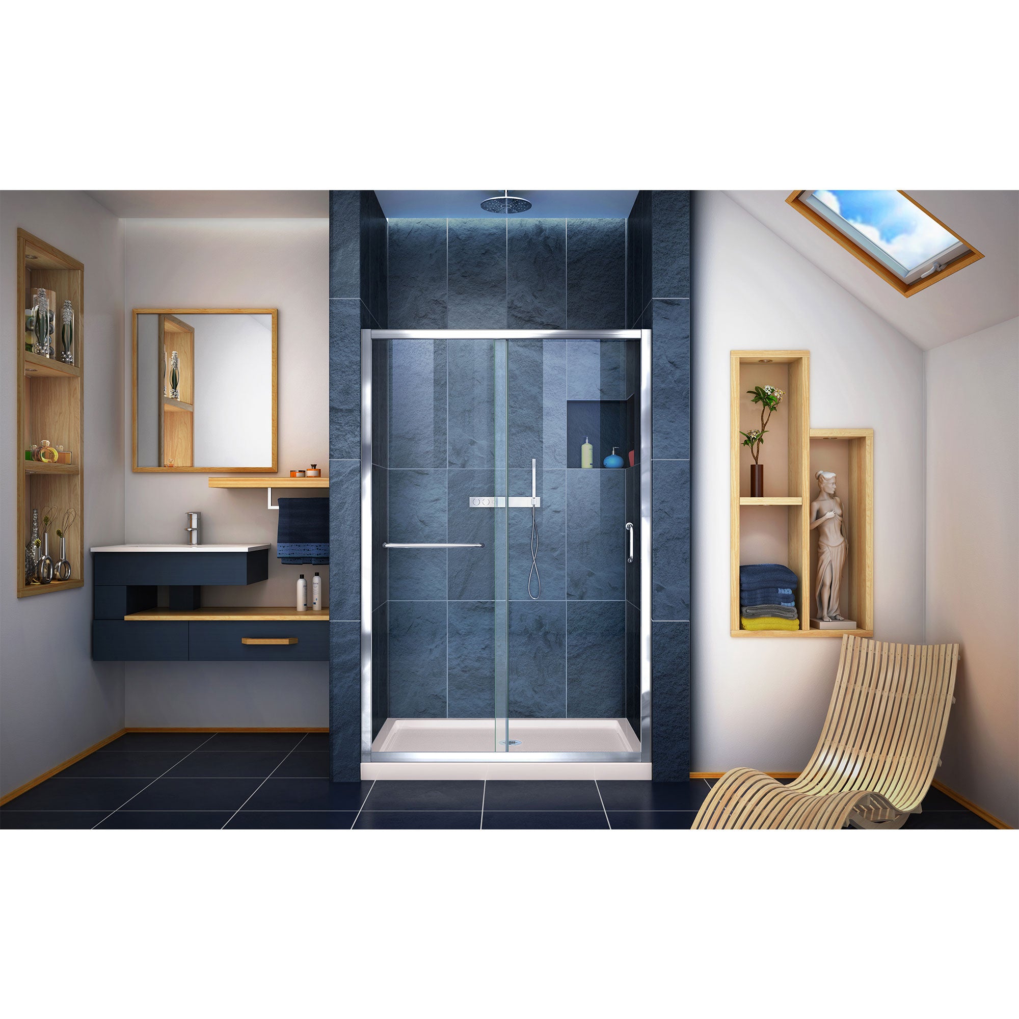 DreamLine Infinity-Z 48" W Shower Door and Base