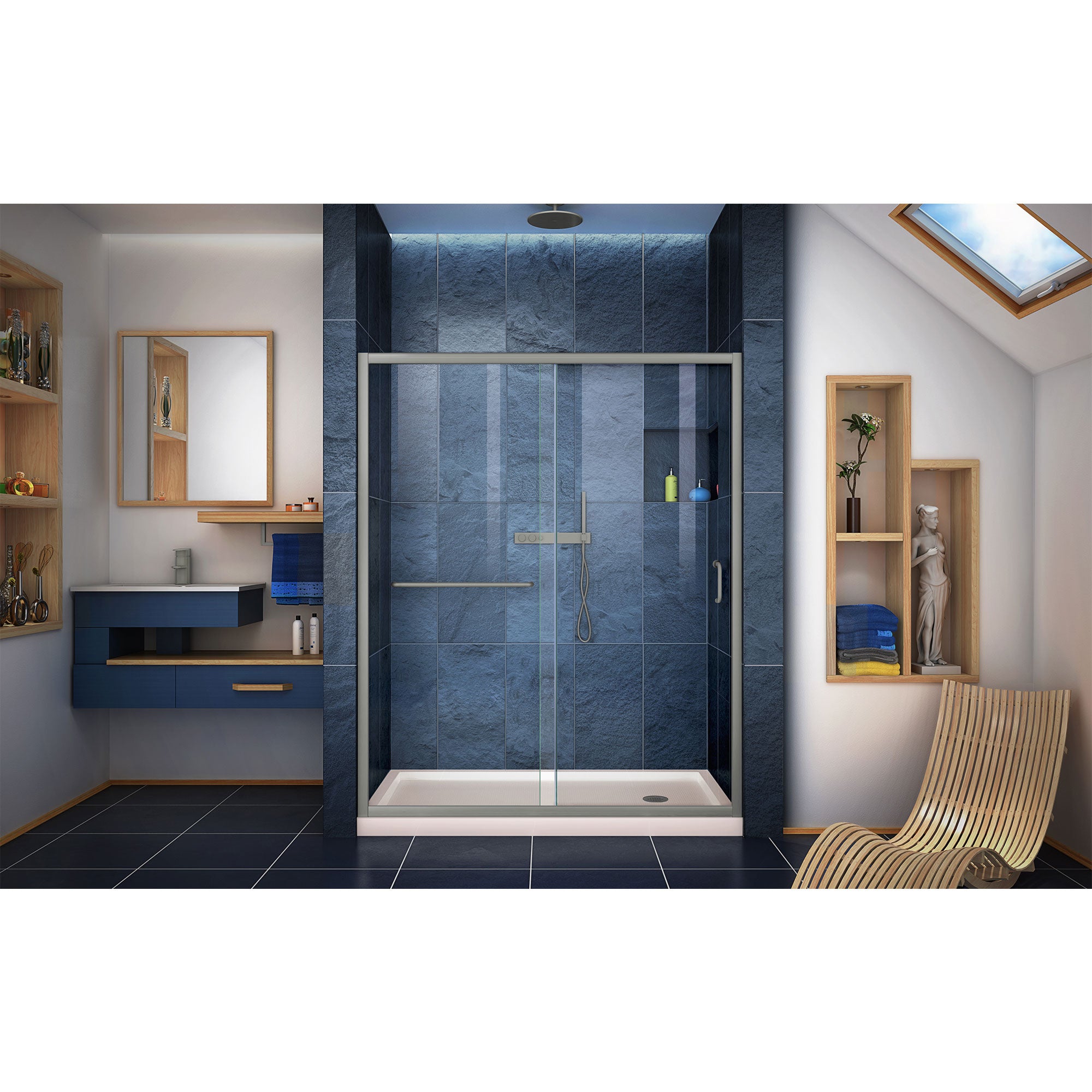 DreamLine Infinity-Z 54" W Shower Door and Base