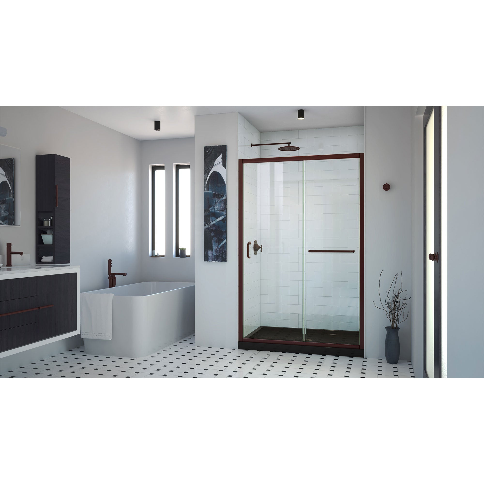 DreamLine Infinity-Z 54" W Shower Door and Base