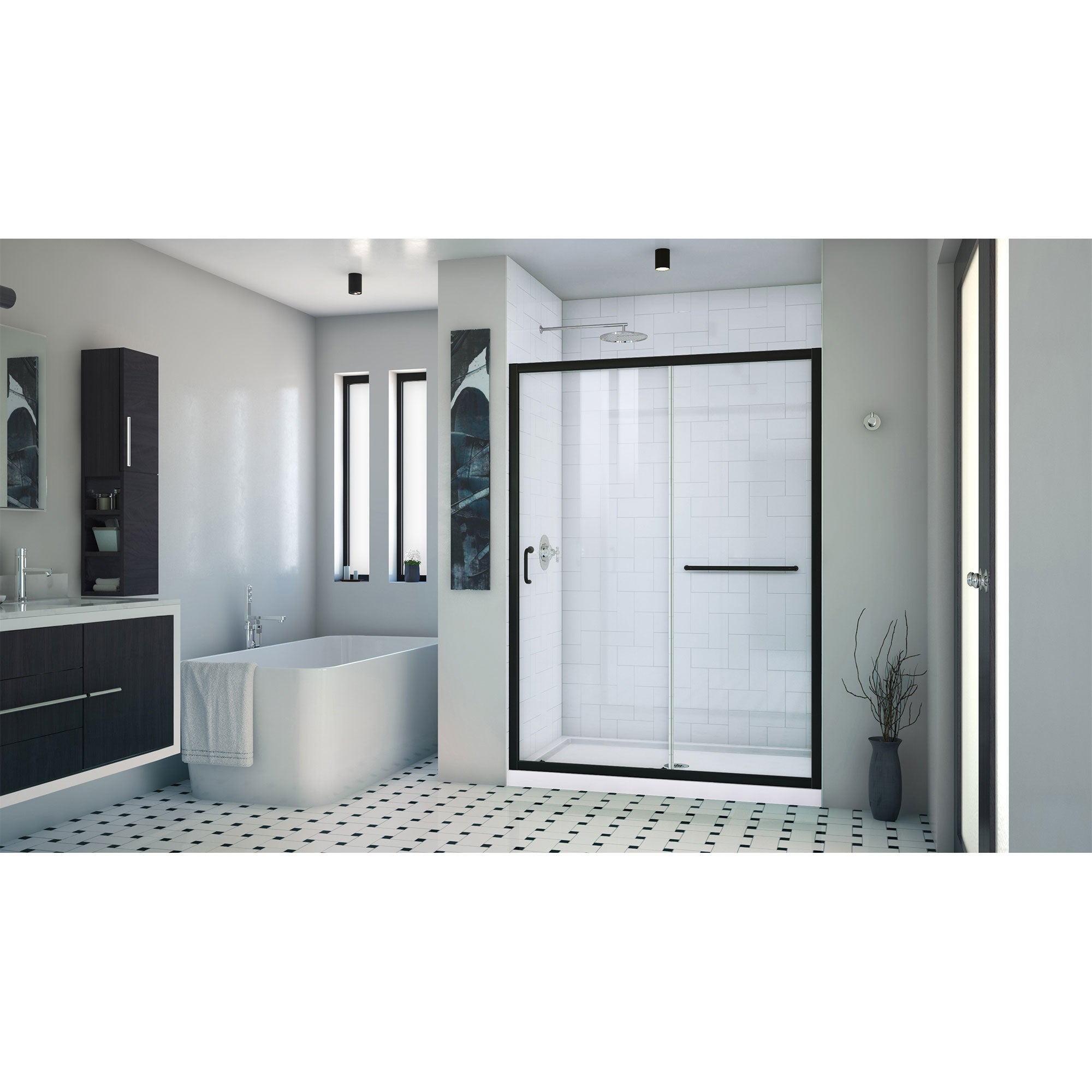DreamLine Infinity-Z 54" W Shower Door and Base