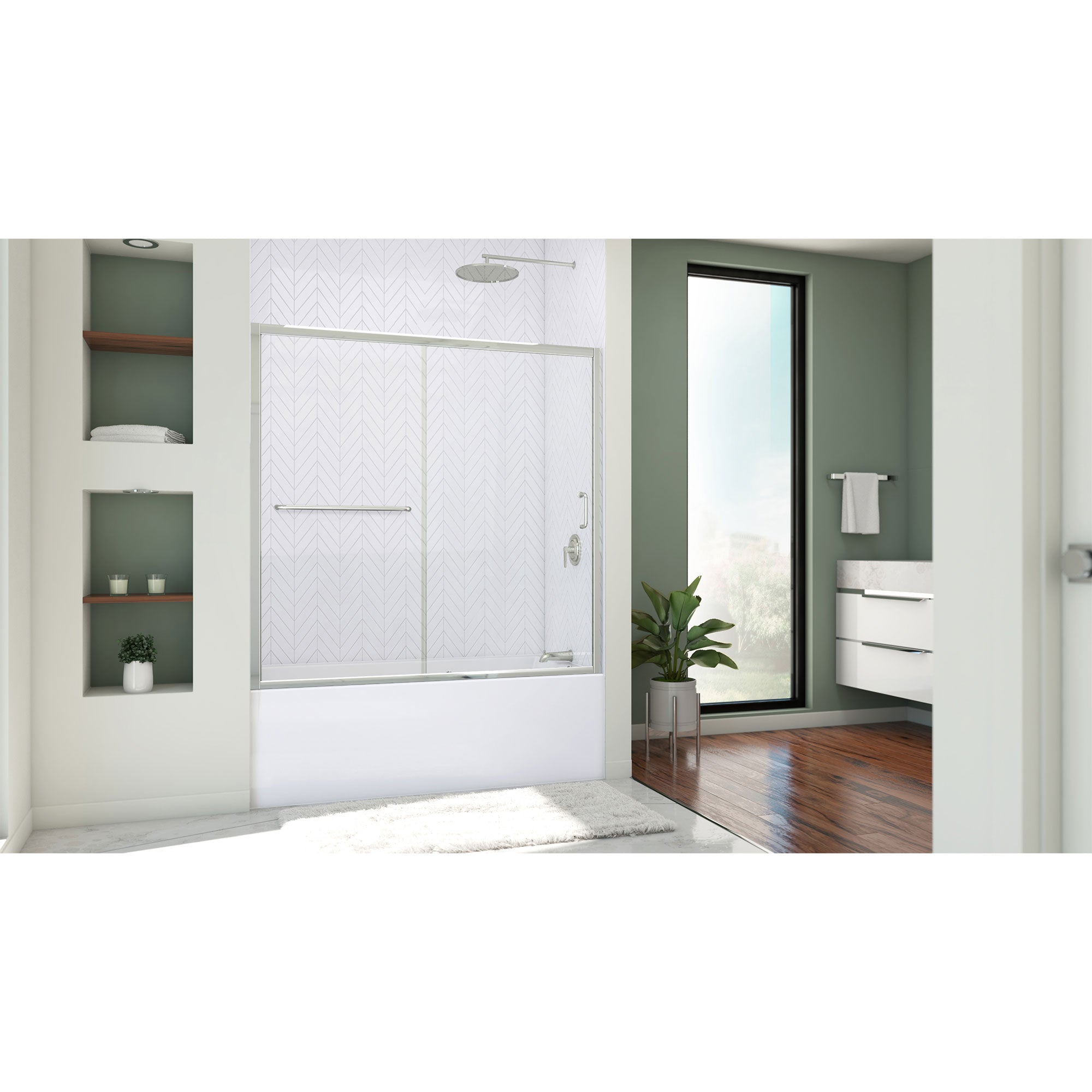 DreamLine Infinity-Z 56-60" W Tub Door & Backwalls