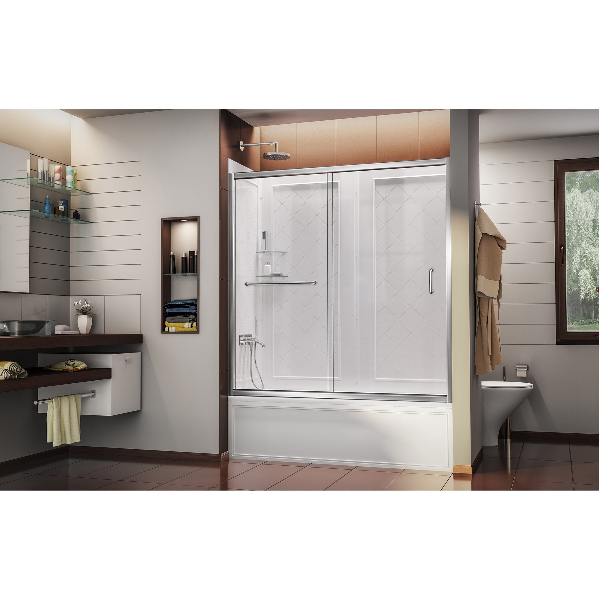 DreamLine Infinity-Z 56-60" W Tub Door & Backwalls